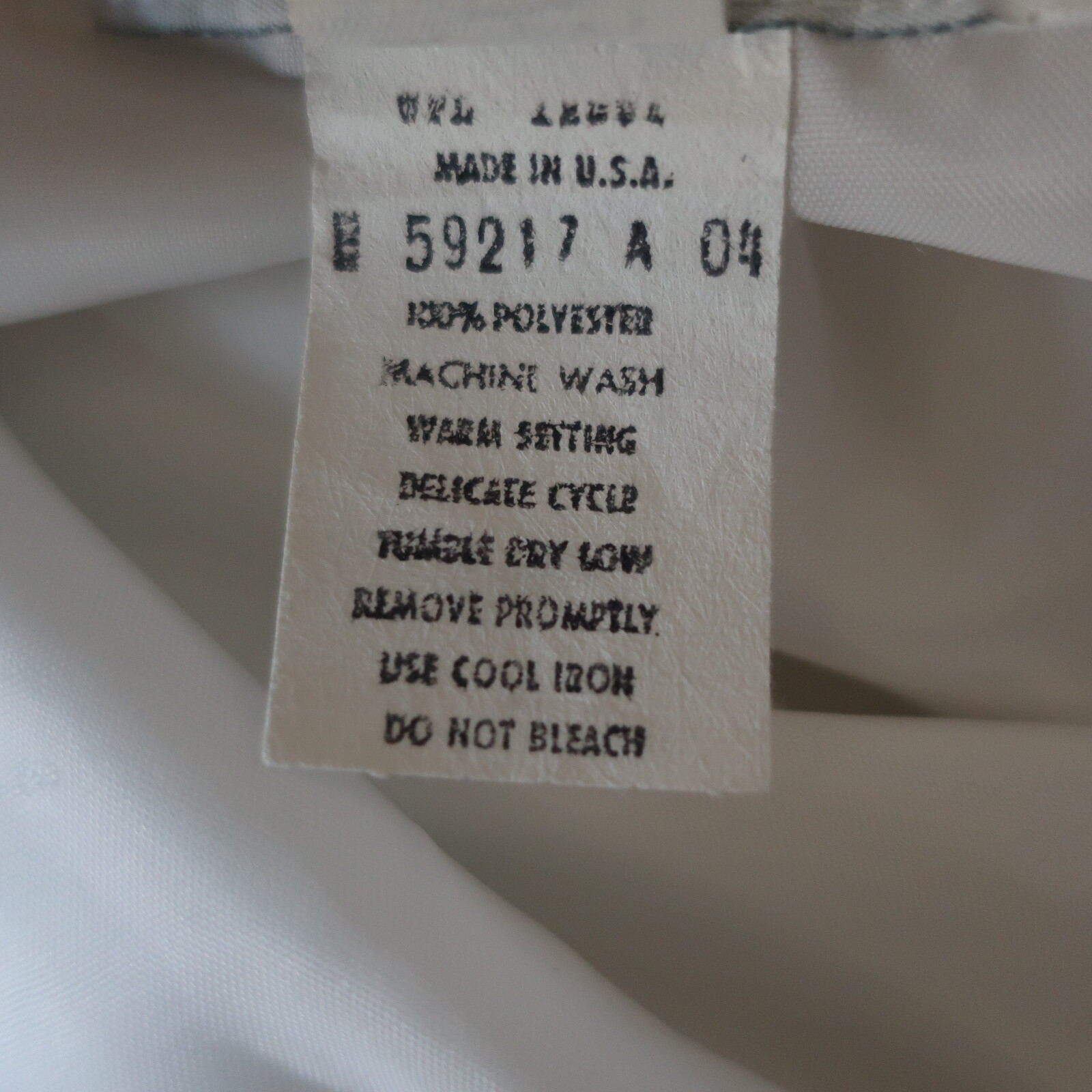 VTG 60s 70s Henry Lee ILGWU Solid White Career Secretary Geek Belted Dress Sz 14