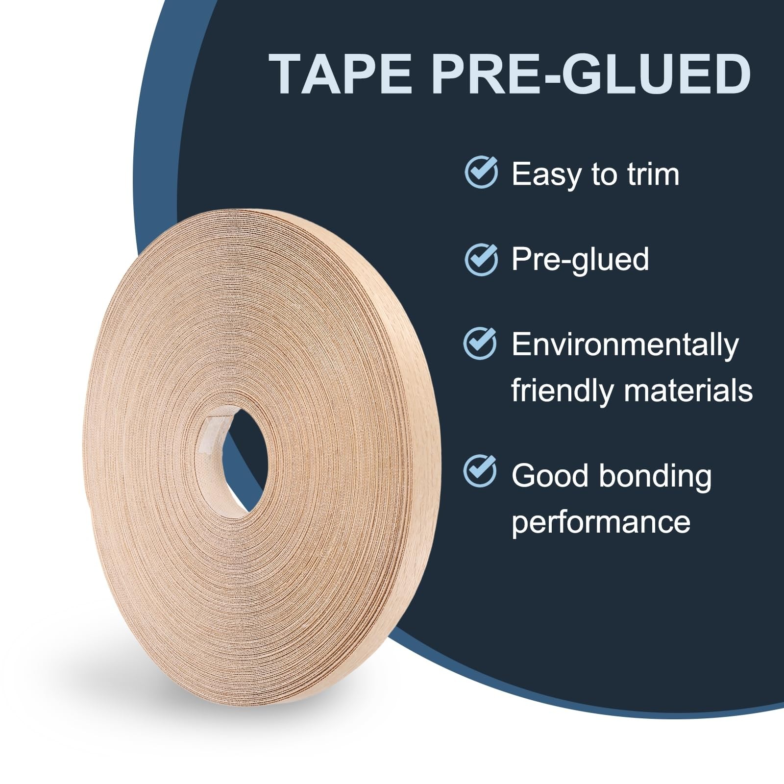 PATIKIL Red Oak Edge Banding 1 Inch x 250 ft Wood Veneer Tape Pre-glued Flexible