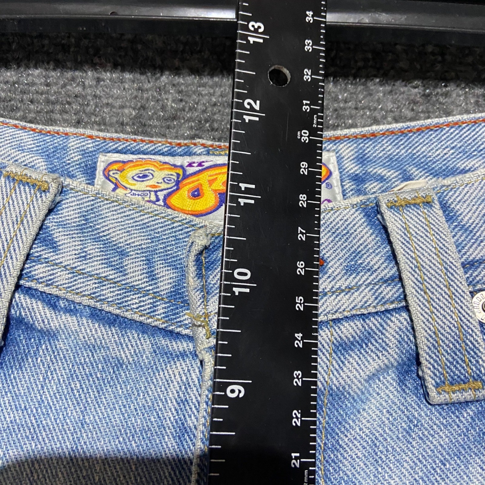 Vintage JNCO Sista Girlie Stuff Wide Leg Jeans Light Wash 90s Skater Size 7 USA