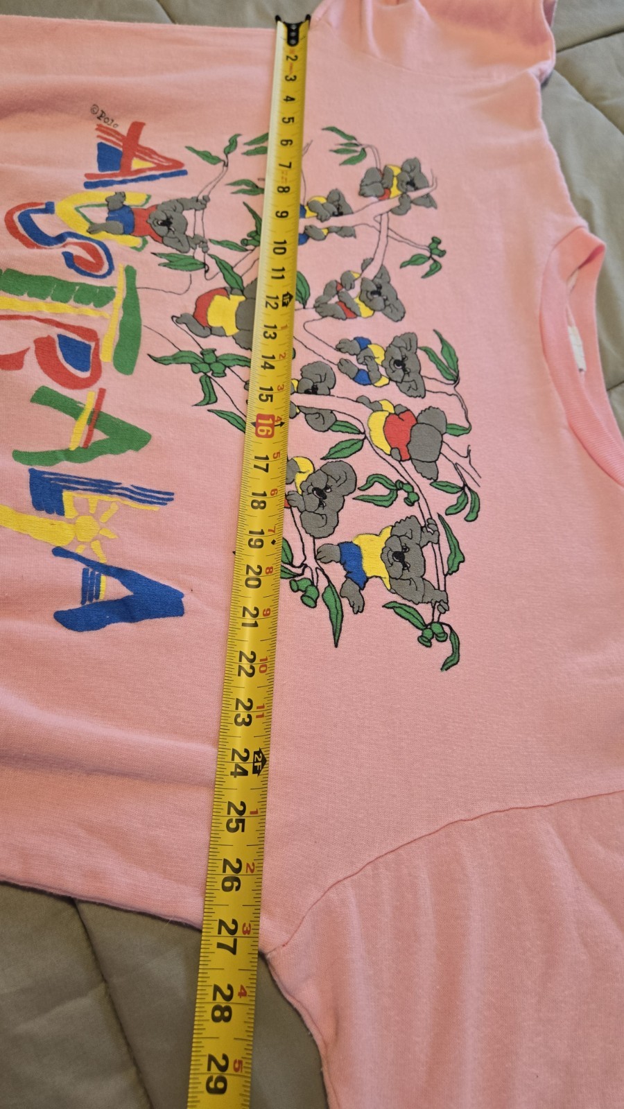 Vintage Australia Koala XL Sweatshirt Pink Distressed Graphic Oversized Rare 1