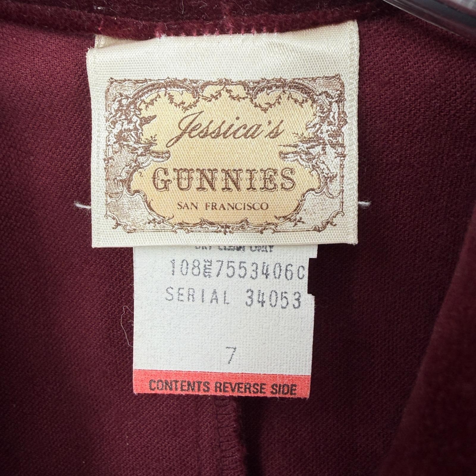 Vintage Jessica’s Gunnies Velvet Ruffle Jacket Women 7 Cropped Victorian Goth