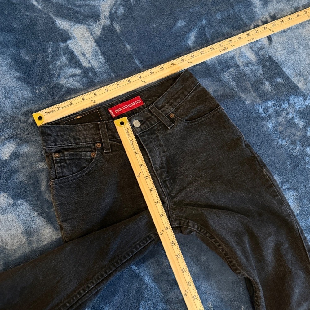 Vintage Levi’s 517 Boot Cut Junior Cut Jeans Womens 3 (26×30) Black USA Stretch