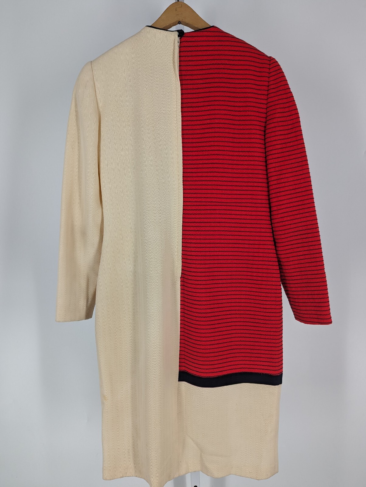David Hayes for Neiman Marcus Vtg 80s OpArt New Wave Memphis Group Dress 36″