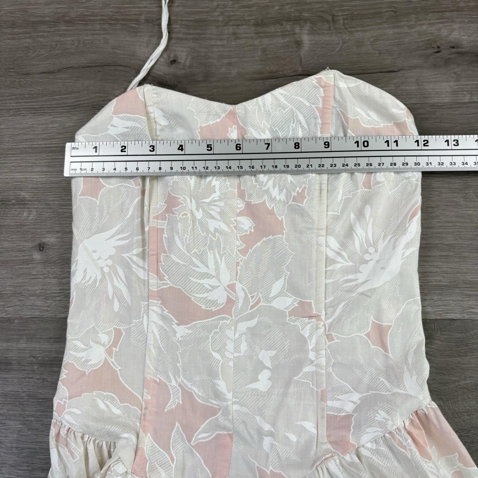 Vintage 80s Wild Dress Floral High Low Prom Dress Pink Ivory 9/10 XS USA Made
