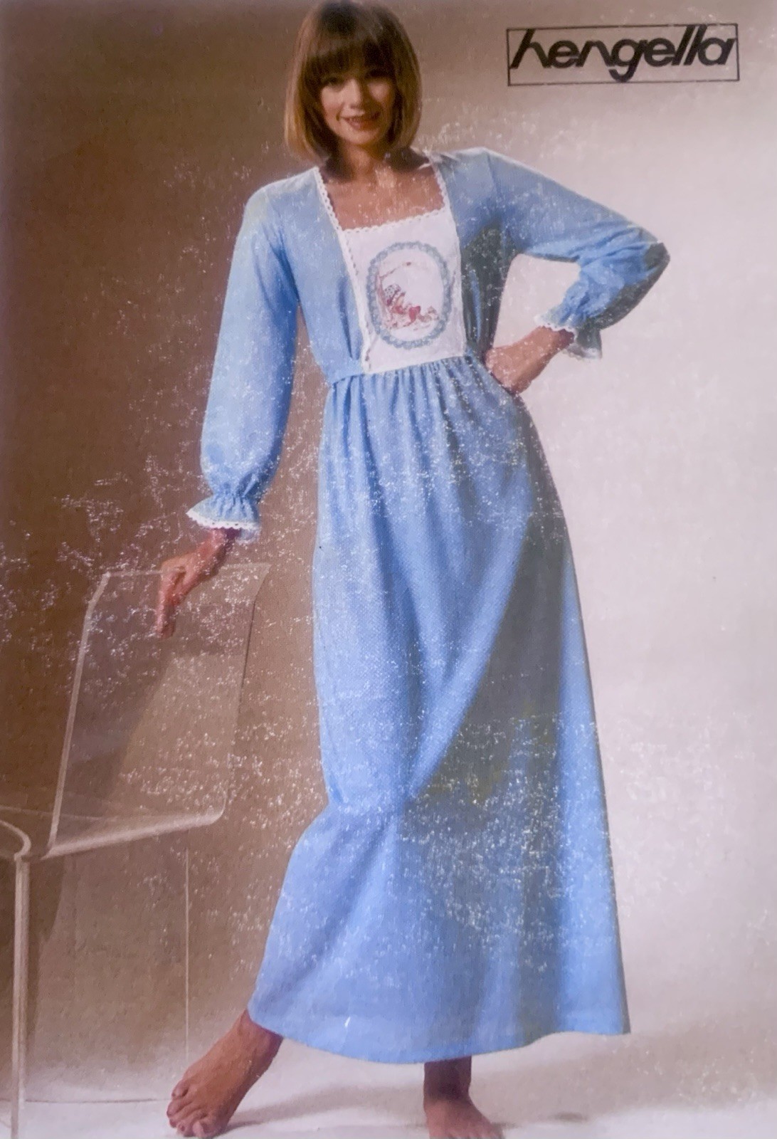 True Vintage Nightgown Hengella Miss Pettycoat Size 38 Original 70s