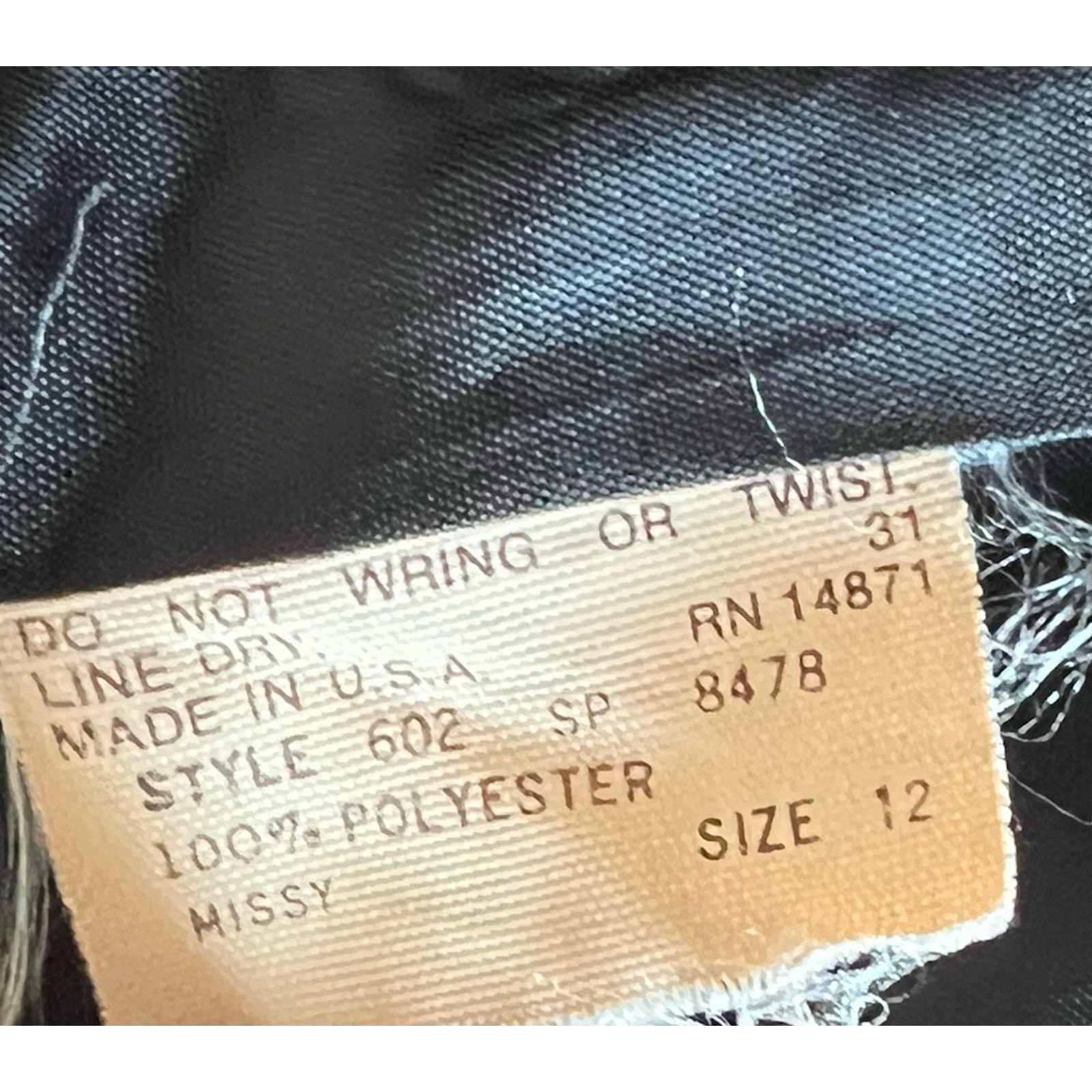 VTG Shirley of Atlanta Blazer Women 12 Black Lined Career Retro 80s