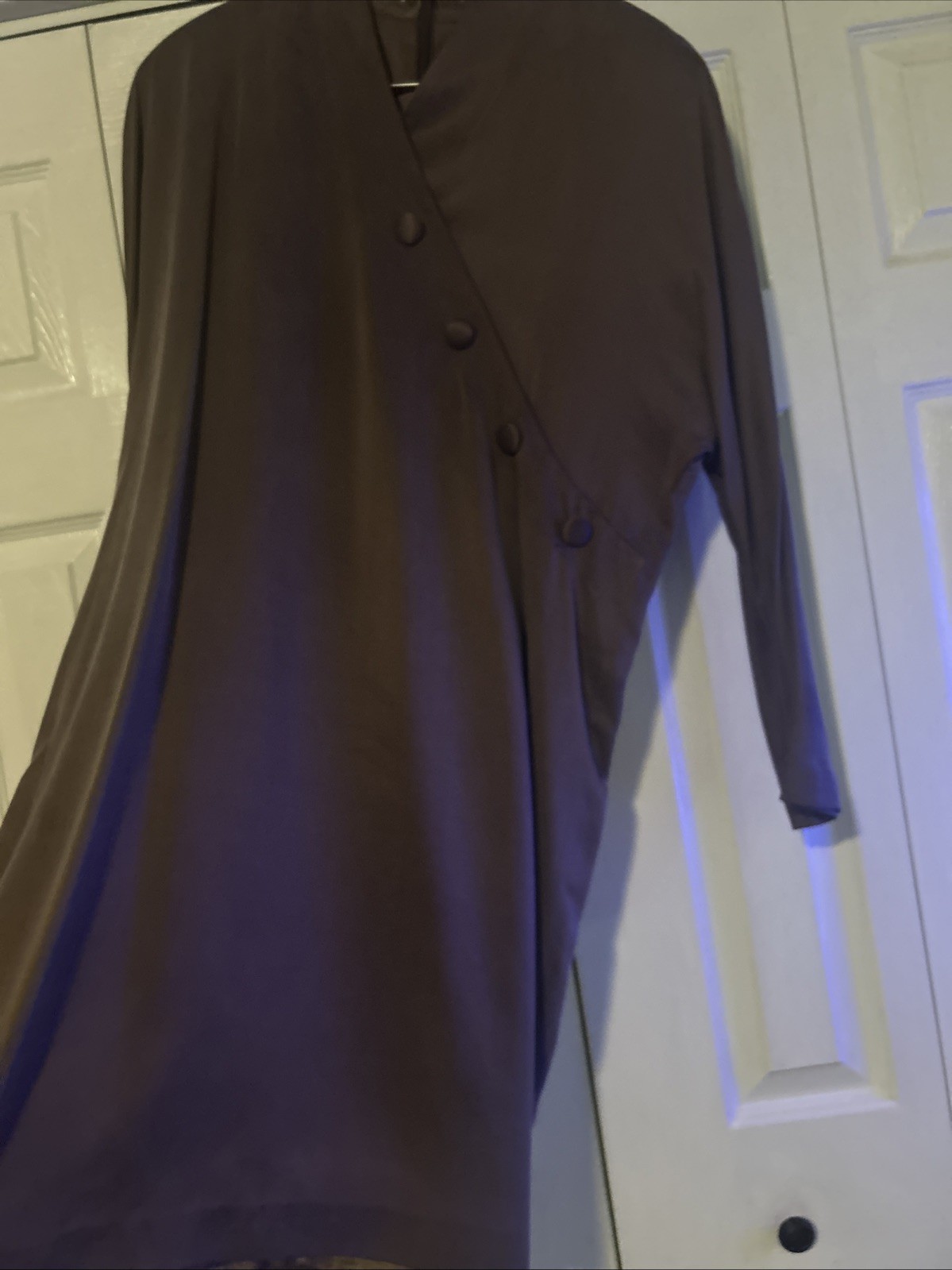 VTG Papell Too Silk Crepe Minimalist Cocoon Dress 90s Art To Wear Size 14