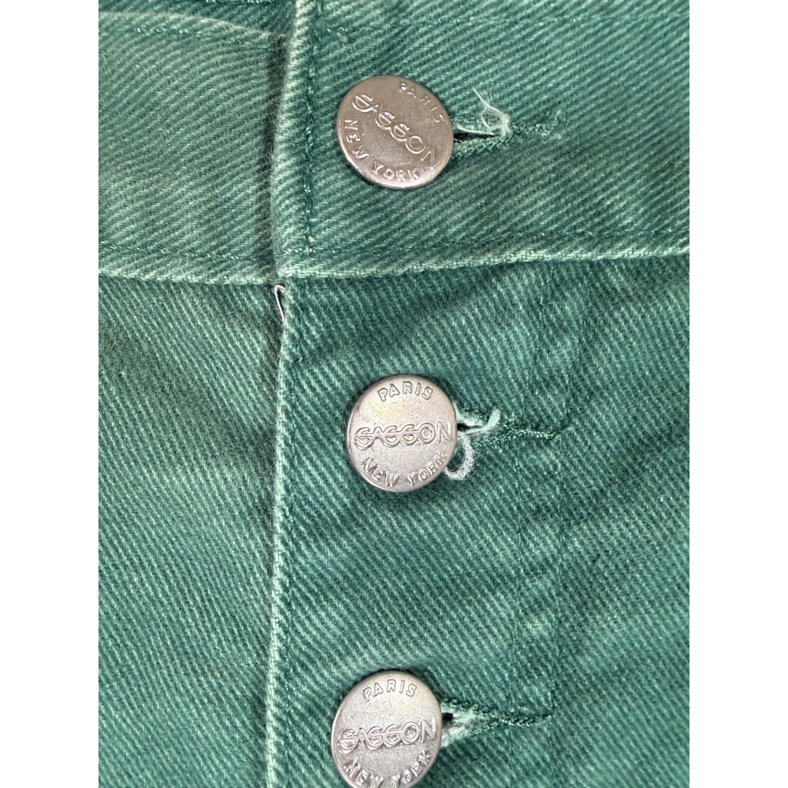 Vintage Sasson High Waisted Button Fly Green Mom Jeans 80s 90s Y2K Women’s 14