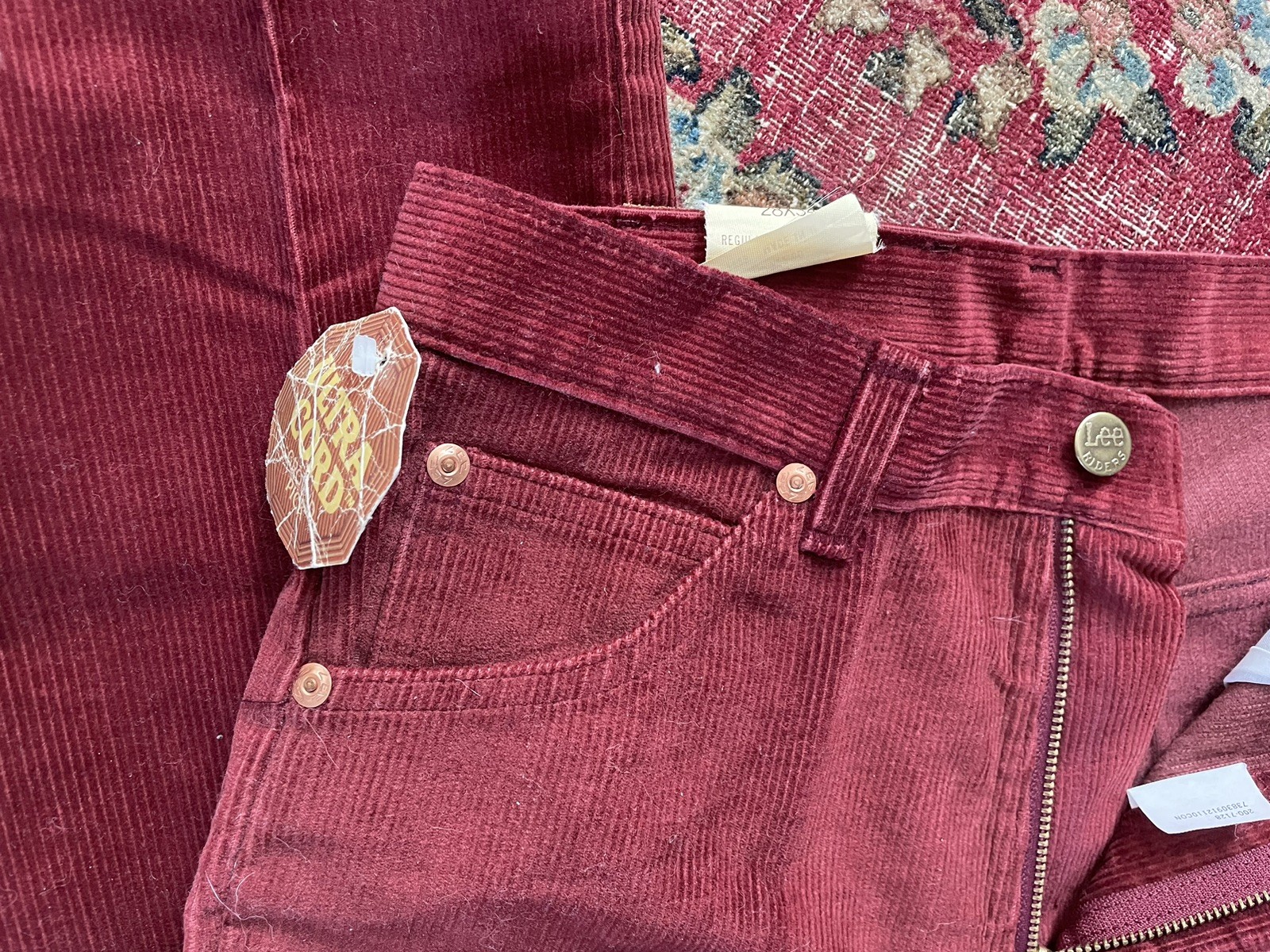 2 Pairs VTG 80s LEE Corduroy Pants Cord Jeans High Waisted 28 29 X 34L