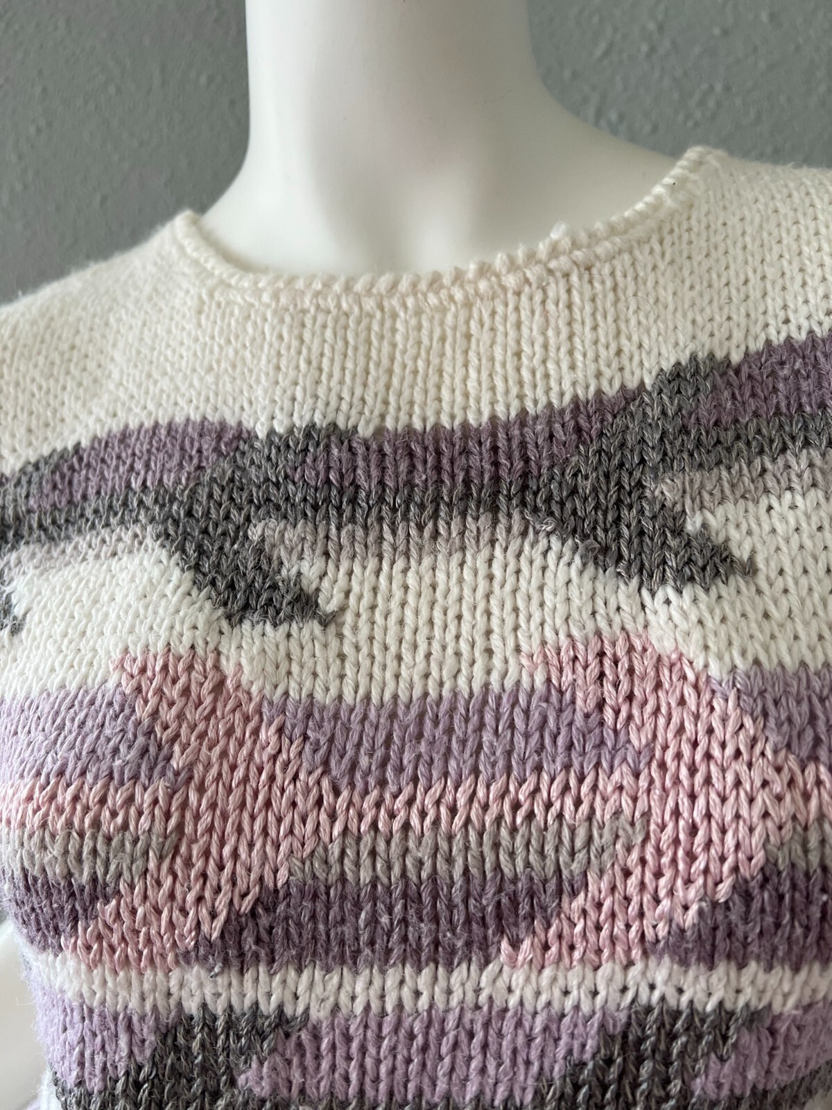 Vintage 80s Currant by Jeri Jo Sweater Vest Top Hand Loomed S