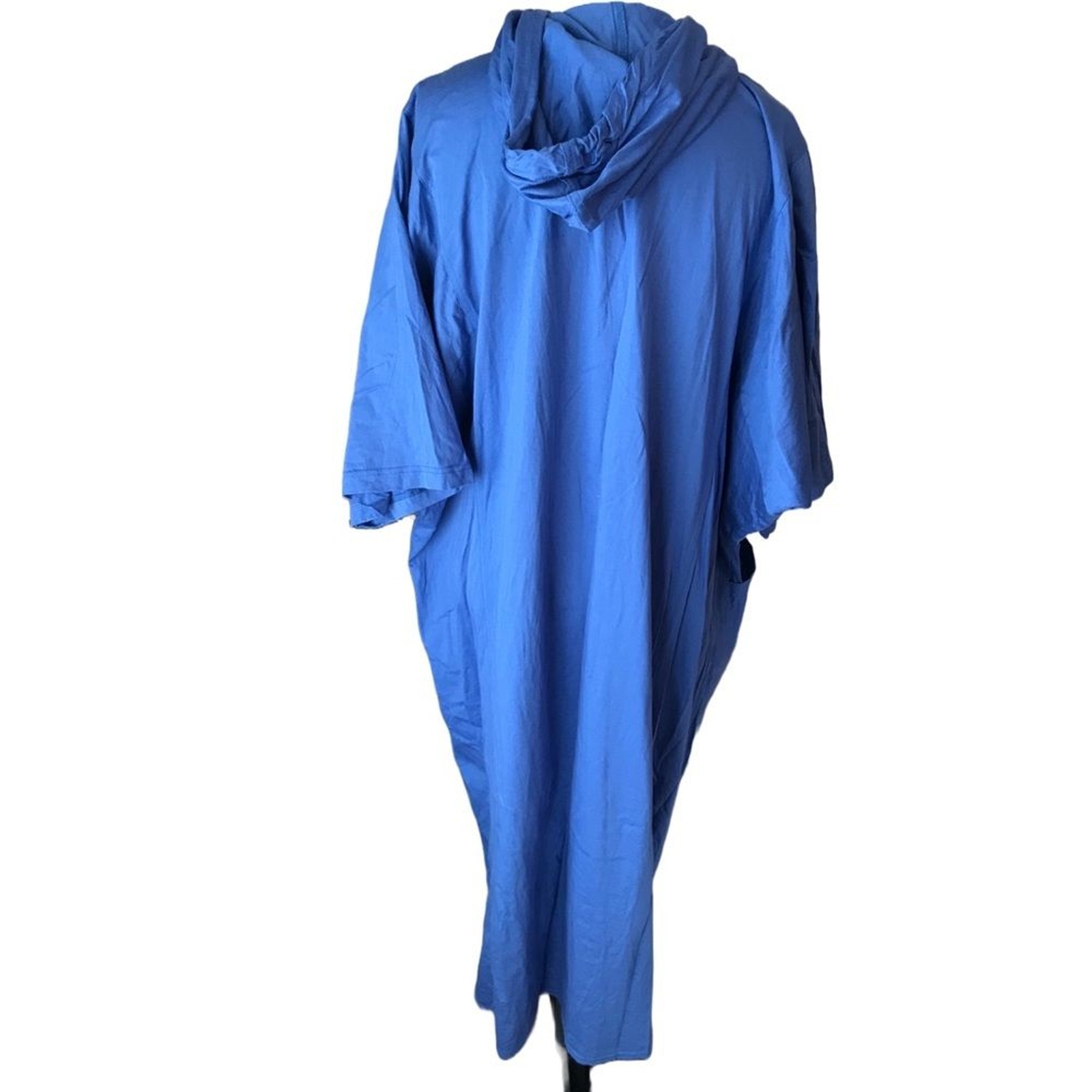 Vintage Marimekko cobalt blue hooded caftan / housecoat
