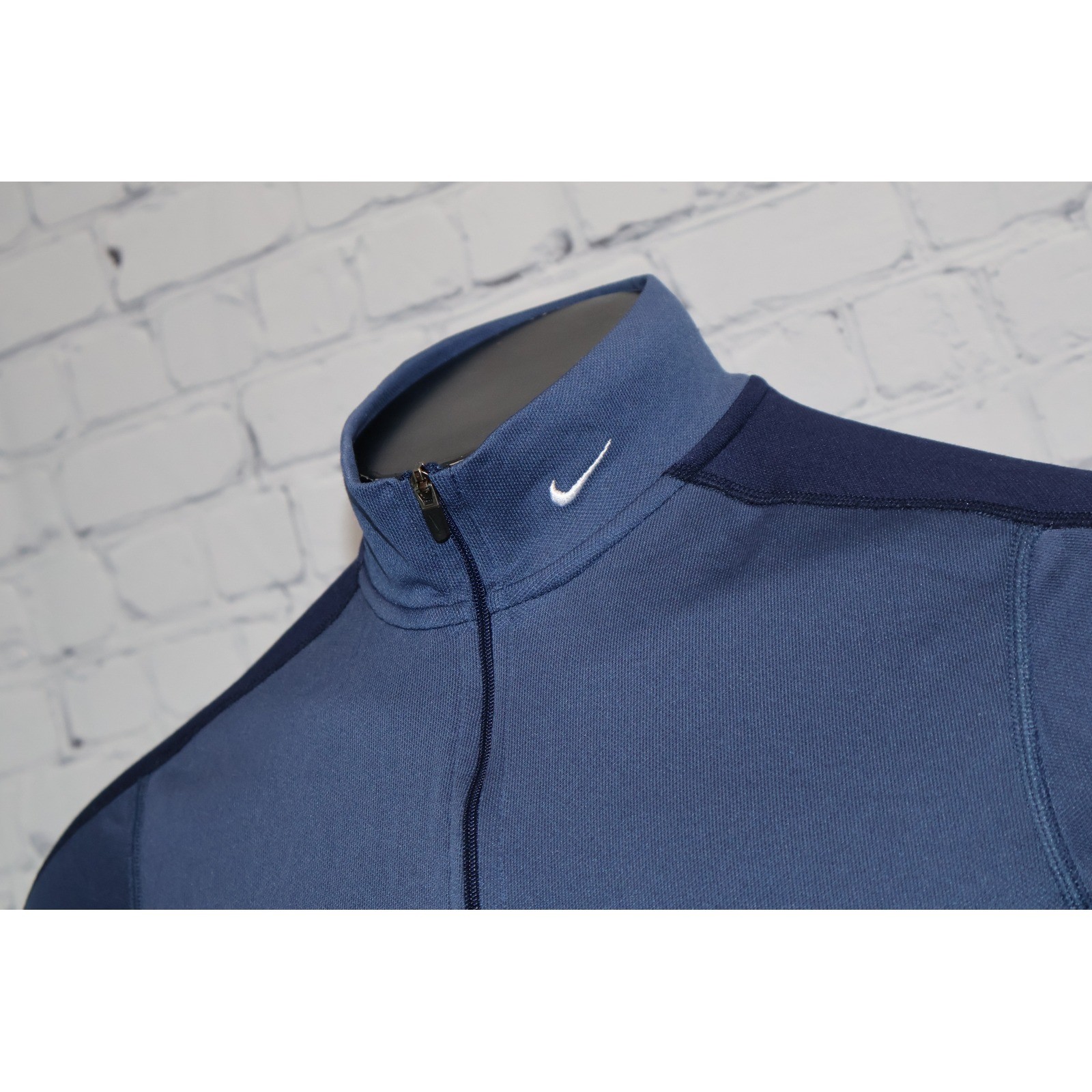 Vintage Nike Fit 1/4 Zip Shirt Pullover Women Large Made USA Mock Neck Y2K 90’s