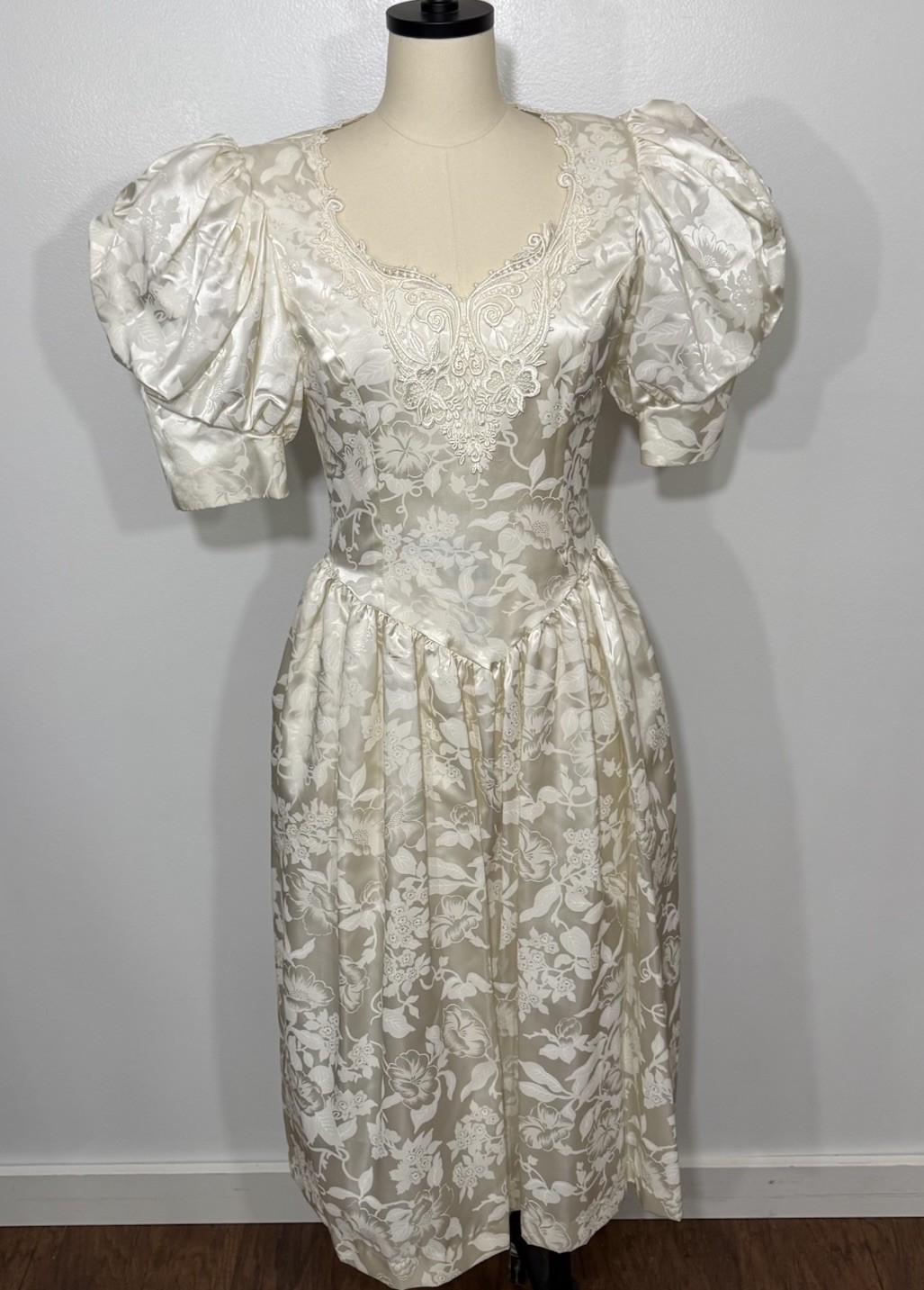 Vintage Dress Wedding 1980s 5/6