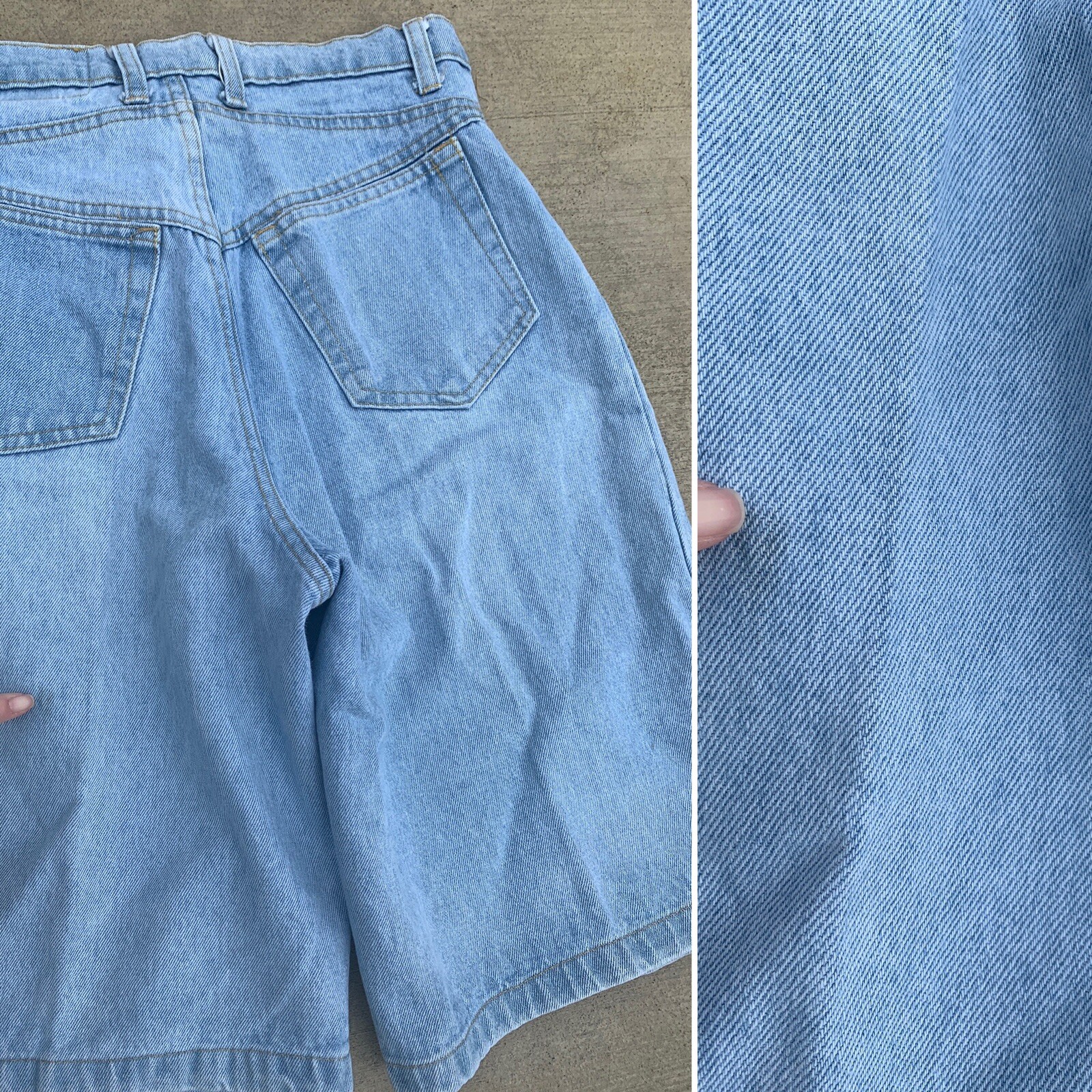 Not Guilty USA High Waist Denim Shorts 9/10 28 In Waist Talon 42 Zipper Jorts
