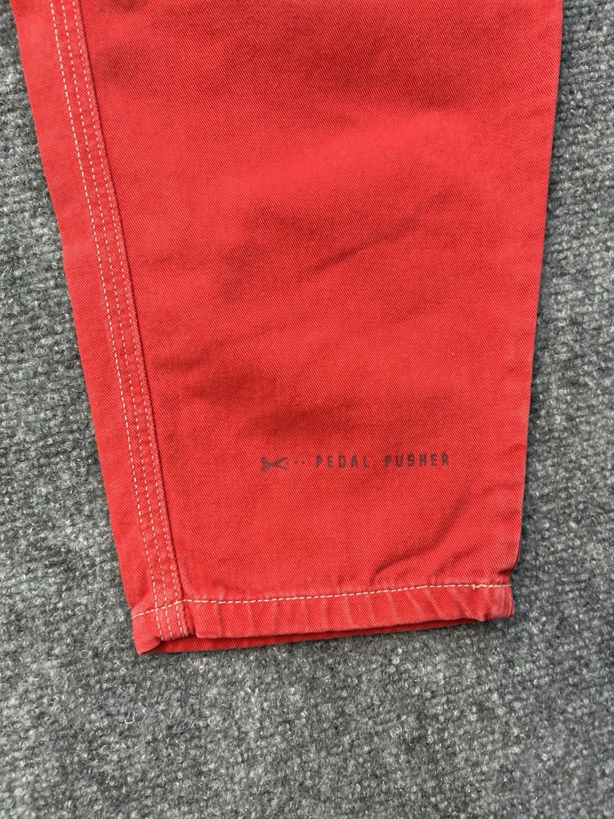 Pedal Pusher’s Vintage Red Size 9-10 100 % Cotton Made In USA