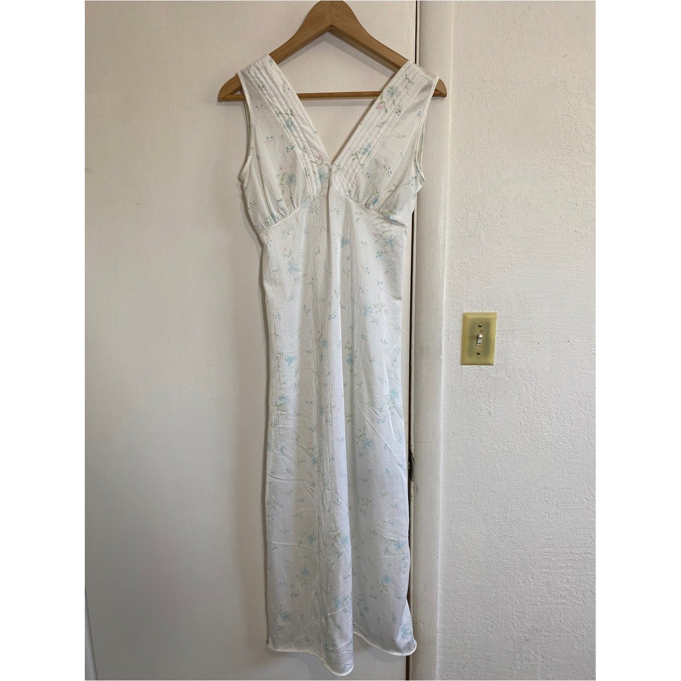 Vintage Rikki New York Sleep Gown Robe Small 2Pc Floral Midi Sleepwear