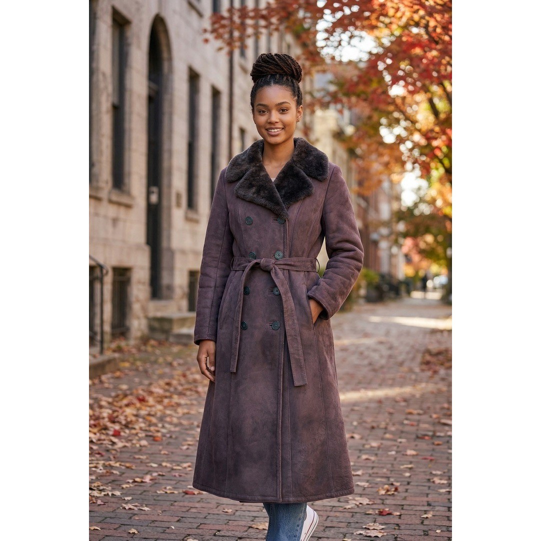 Vintage! „Abercrombie & Fitch” 60’s Suede Shearling Long Coat RARE,PLZ READ!!