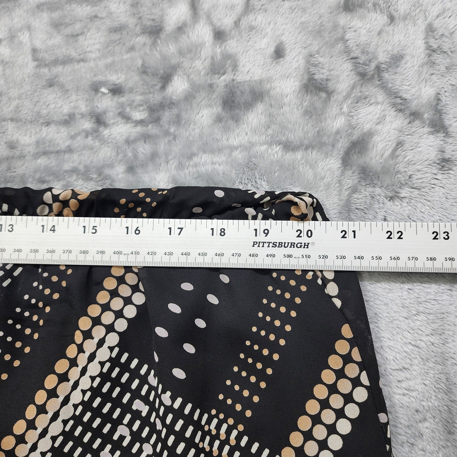 Vintage Laura Scott Skirt Womens 18W Black Tan Plaid Pull On Lined A-Line Casual