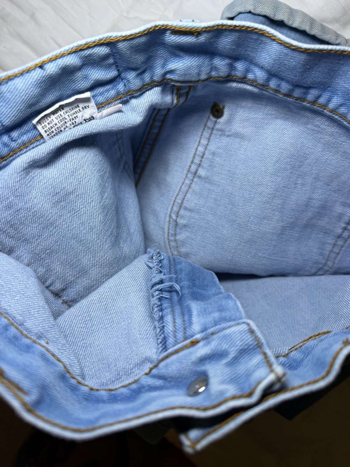 Vintage 70s Riding Hi Denim Jeans For Women Blue Size 0-2 Disco Flare