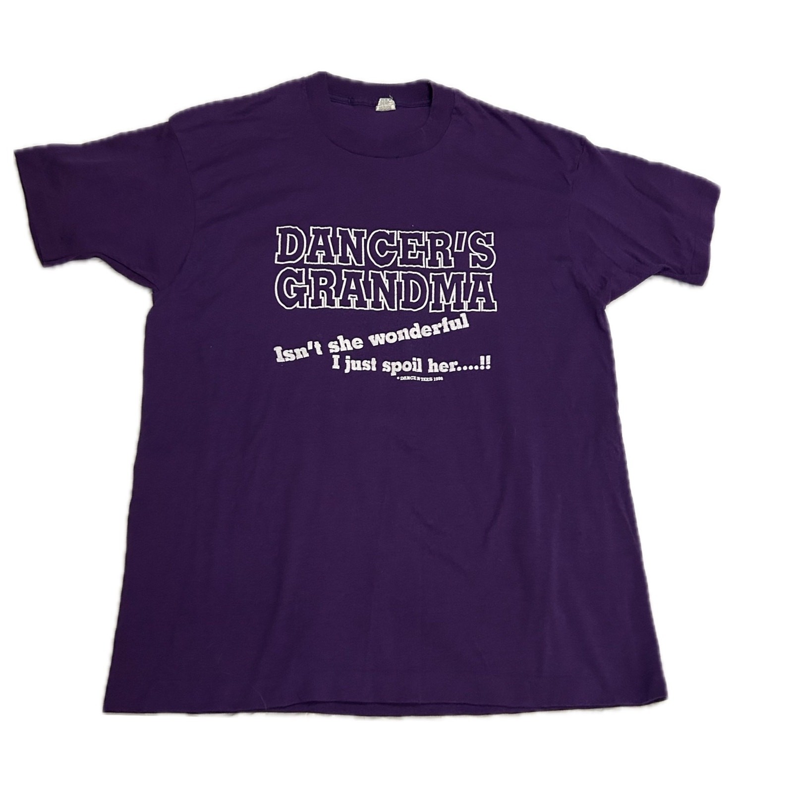 Vintage 80s Single Stitch t-shirt Funny Tee Shirt Top / Women’s Large ^