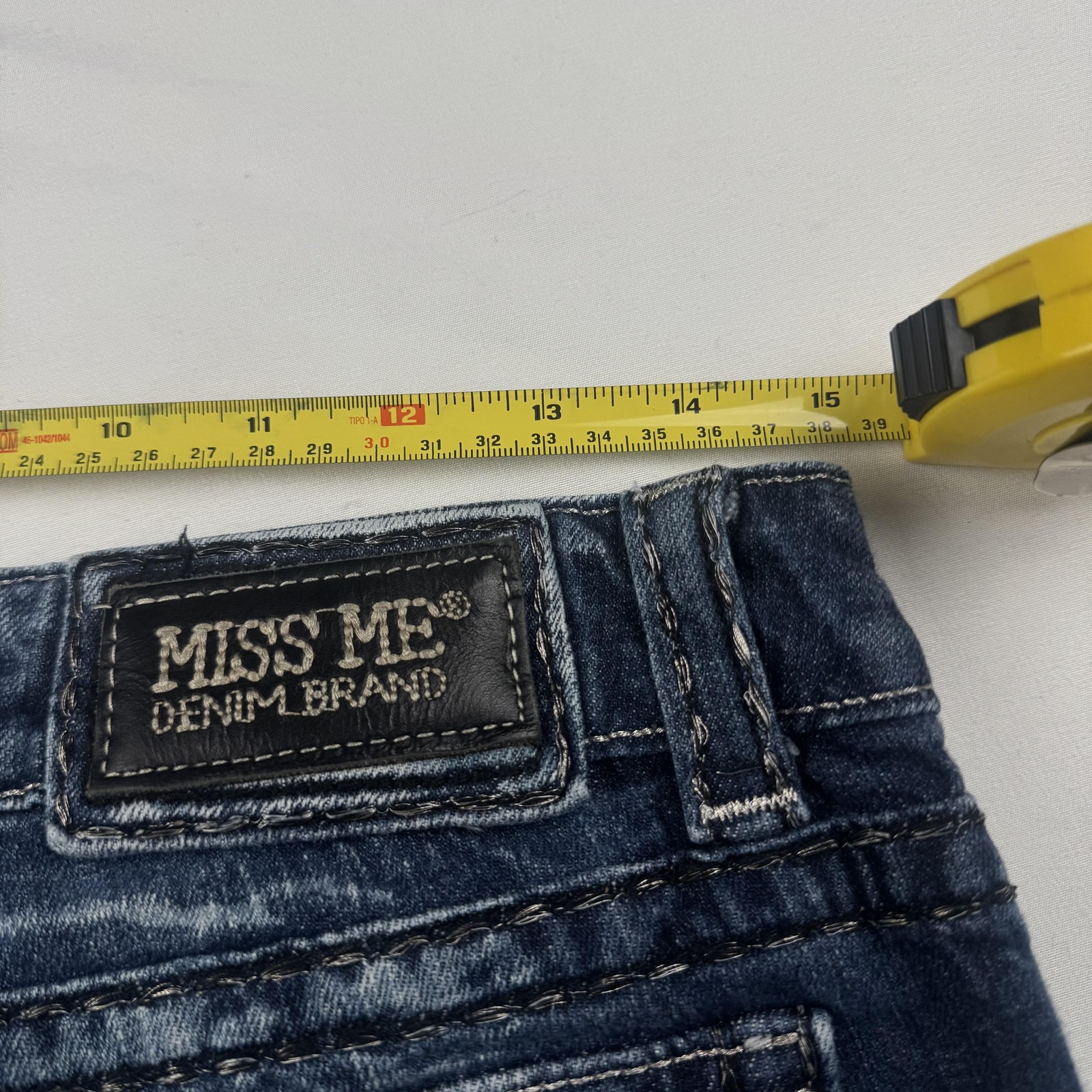 Miss Me Denim Shorts Womens 30 Blue Rolled Cuff Embellished Pockets Casual