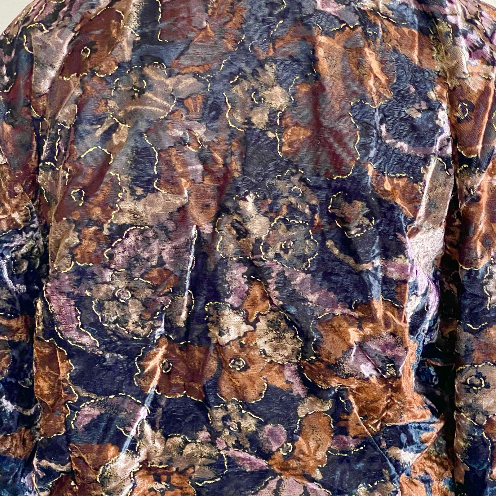 Vintage My Boyfriend’s Back Women’s Blazer Jacket One Size Floral Velvet Retro