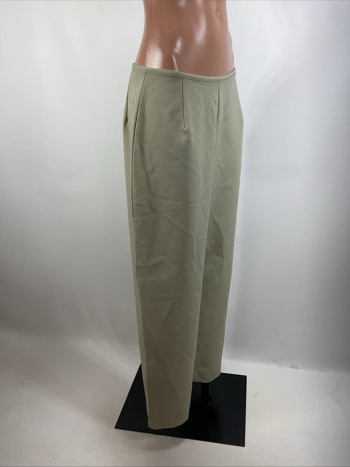 Vintage 90s y2k City Triangles Beige Olive 2pc Pant Tank Suit Set Office Career
