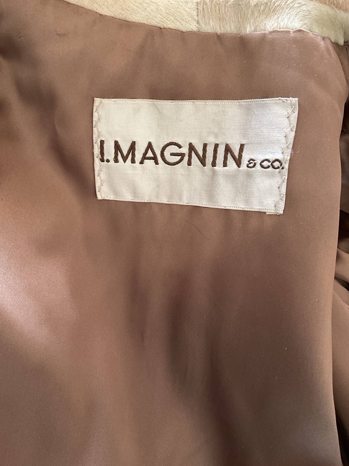 Vintage 1960’s I. Magnin Splash White Pony Hair Belted Coat