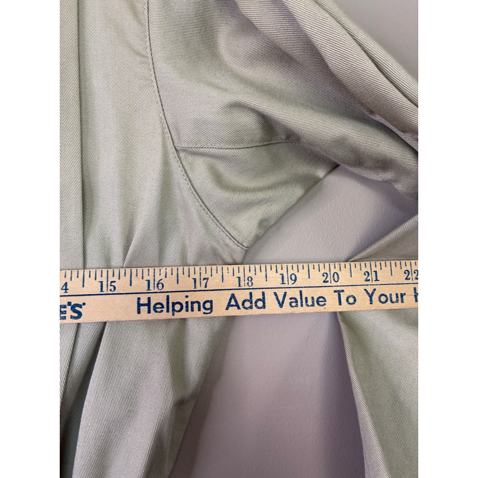 Vintage Jim Heilman Khaki Tan Pleated Shirt Dress Long Sleeve Midi Pockets Sz 10