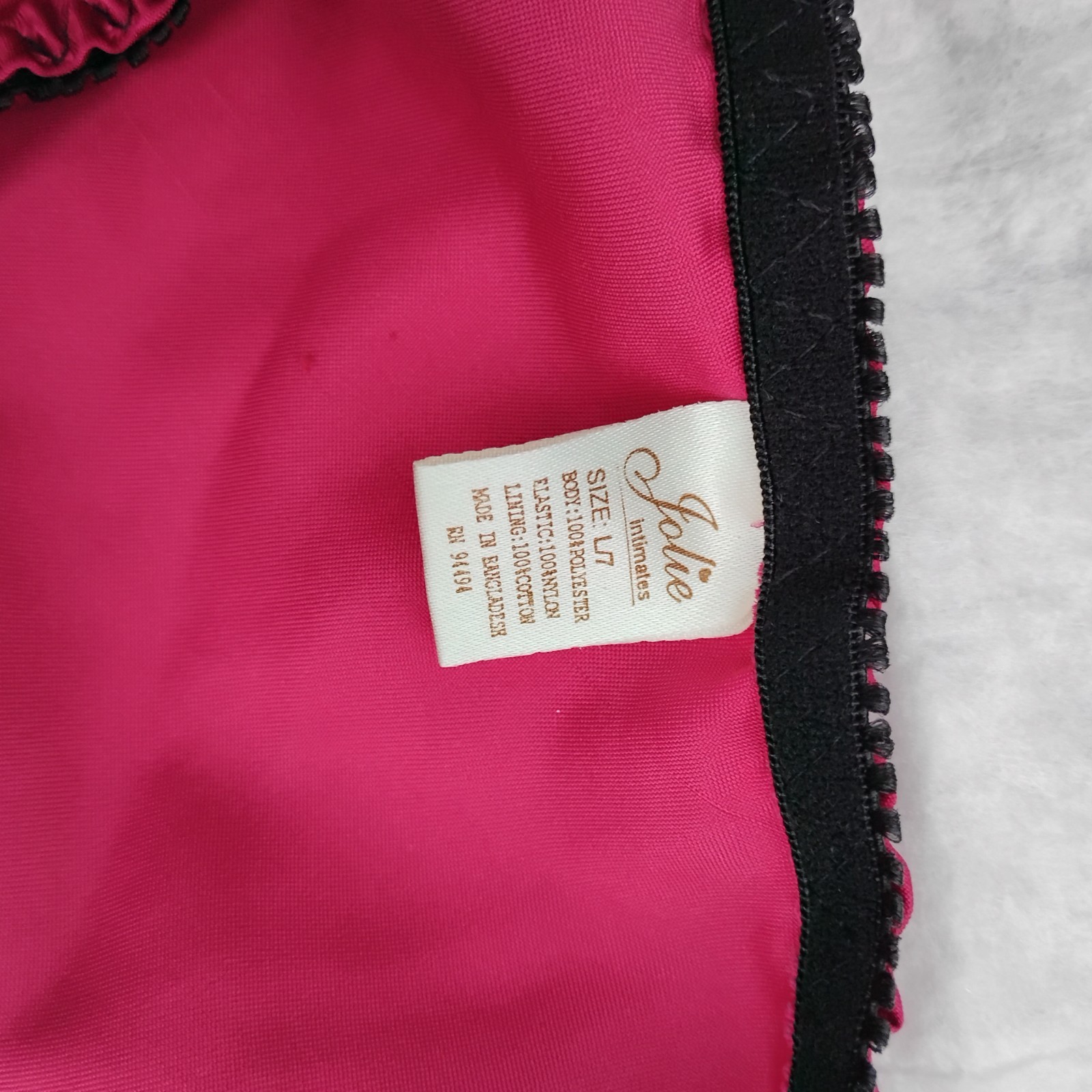 Vintage 90s L/7 Jolie Charmeuse Satin String Bikini Panties Excellent Condition