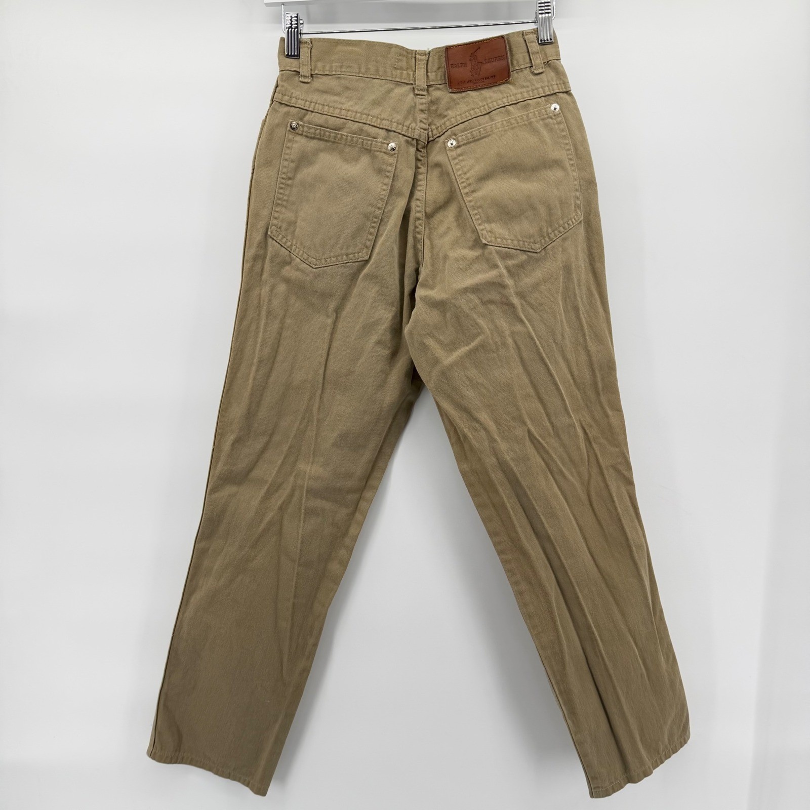 Ralph Lauren Twill Pants Women’s 8 Tan Khaki Vintage USA Straight Leg Cotton