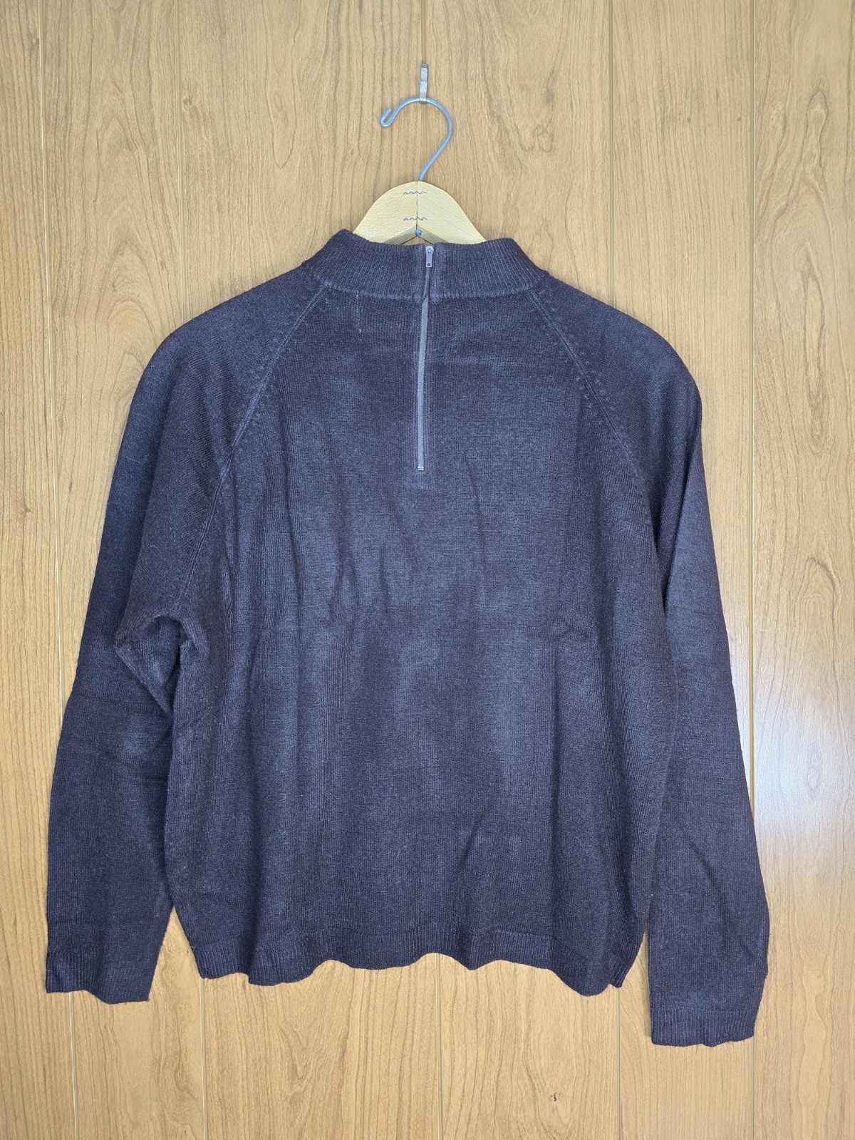 Vintage 60s 70s Mod Mock Neck Half Zip Sweater Womens M Raglan Dorette Small/Med