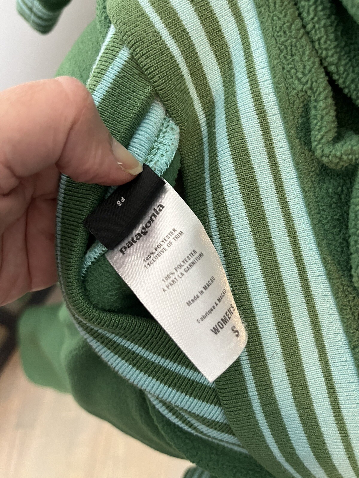 Vintage Patagonia Rhythm Fleece Hoodie Pant Set Small Green Blue Y2K Rare HTF