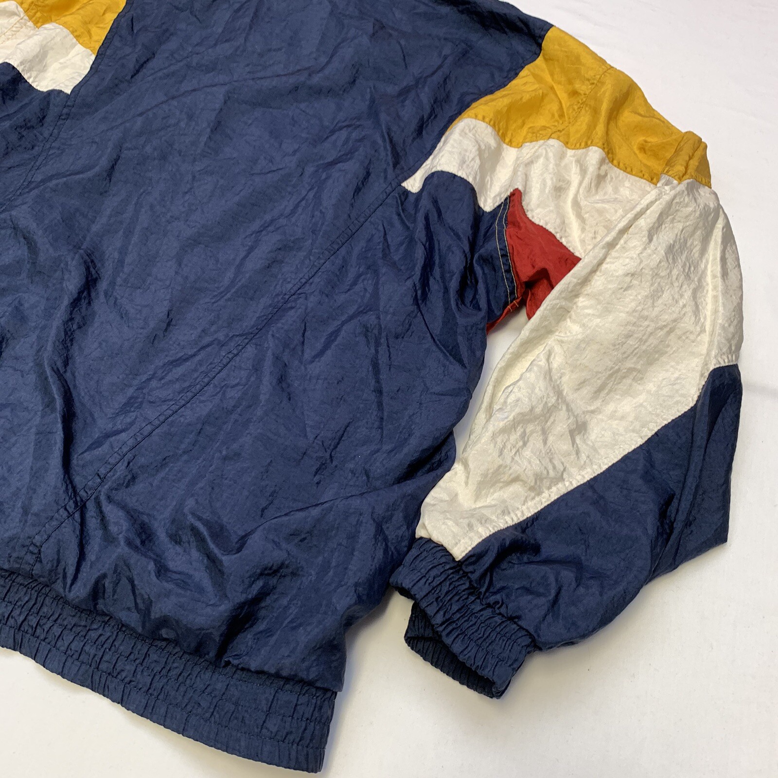 Vtg Lavon Jacket XL Nylon Windbreaker Red Blue White Yellow 80s 90s Fresh Prince