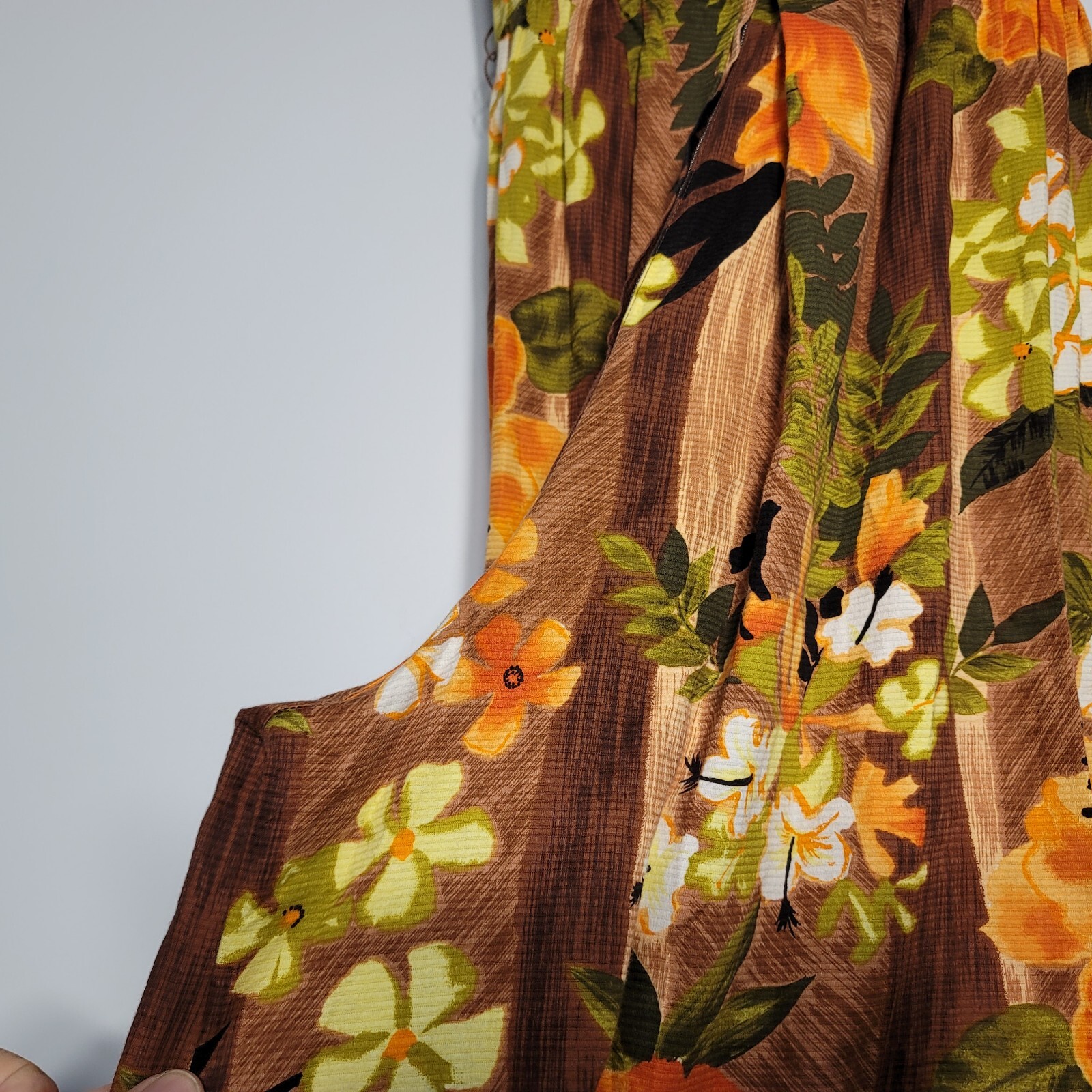 VTG 60s 70s Stan Hicks Hawaiian Casuals Floral Palazzo Jumpsuit Small