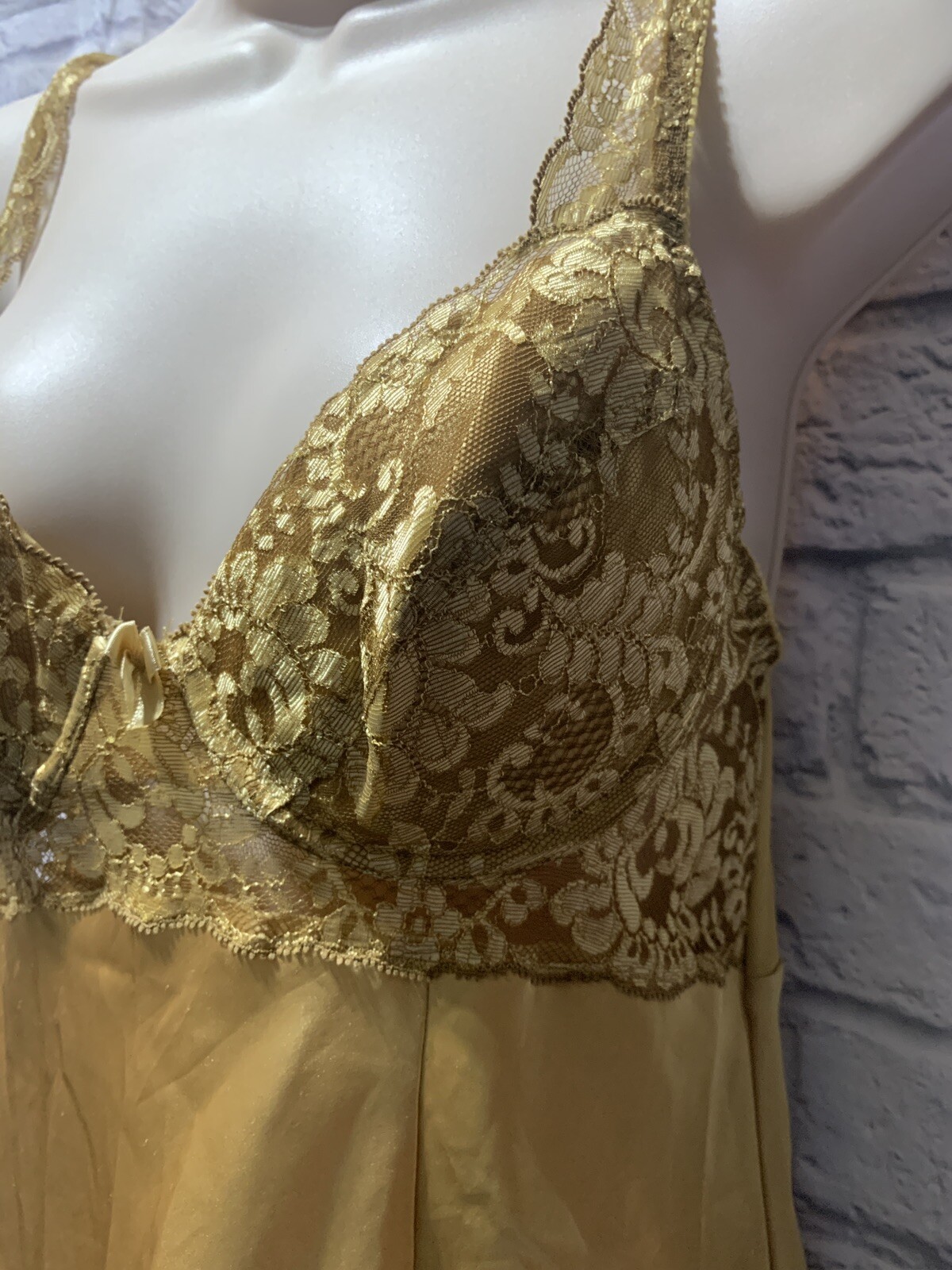 Vintage Victoria’s Secret gold Medium lingerie dress #68