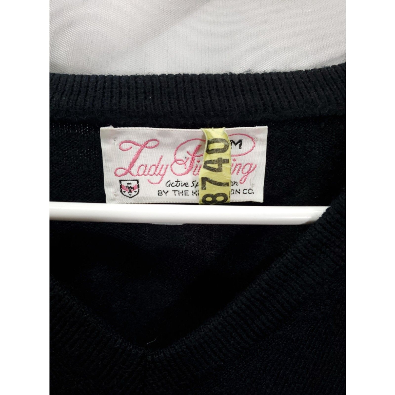 Vintage Black Lady Pickering Sun Valley Golf Country Club Preppy Sweater MED