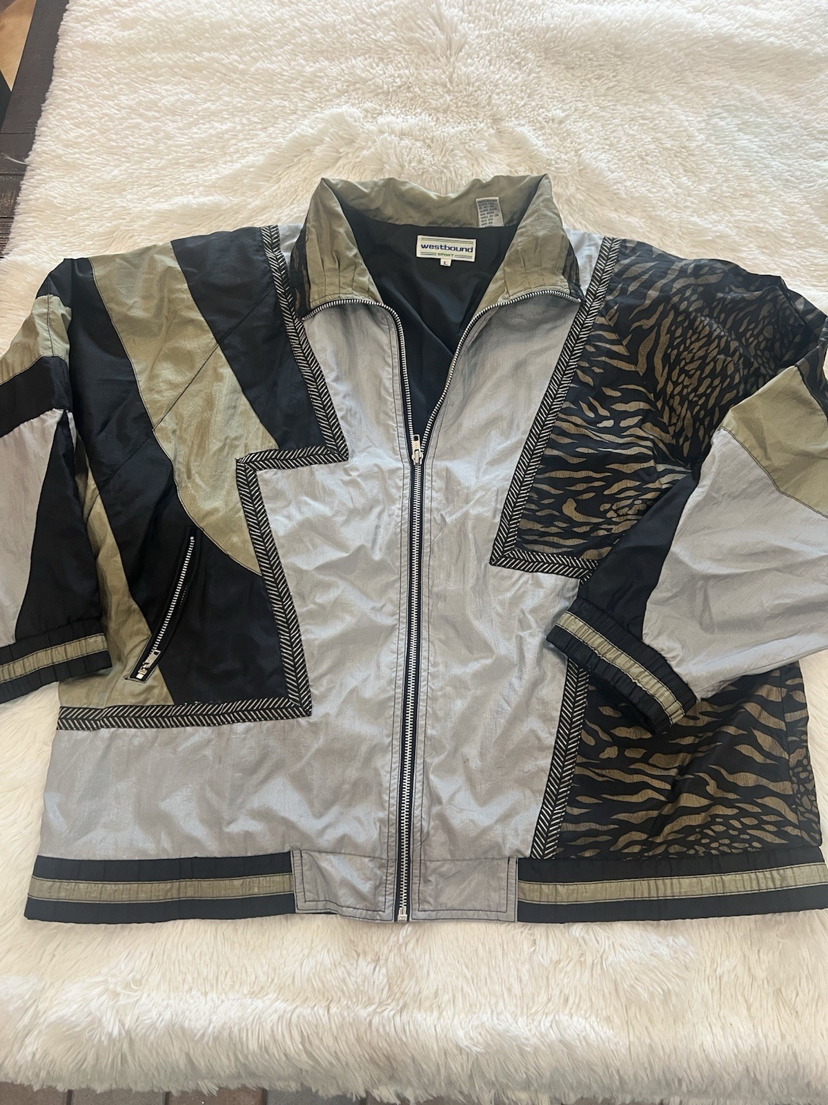 Westbound Sport Vintage Windbreaker Jacket Large