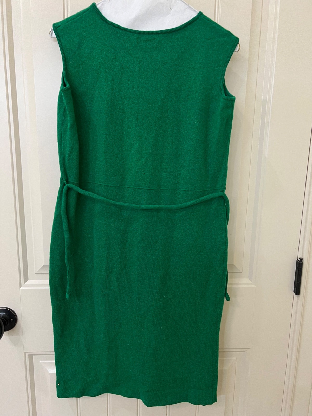 Jantzen Vintage Green Wool Sleeveless Day or Business Dress Circa 1960