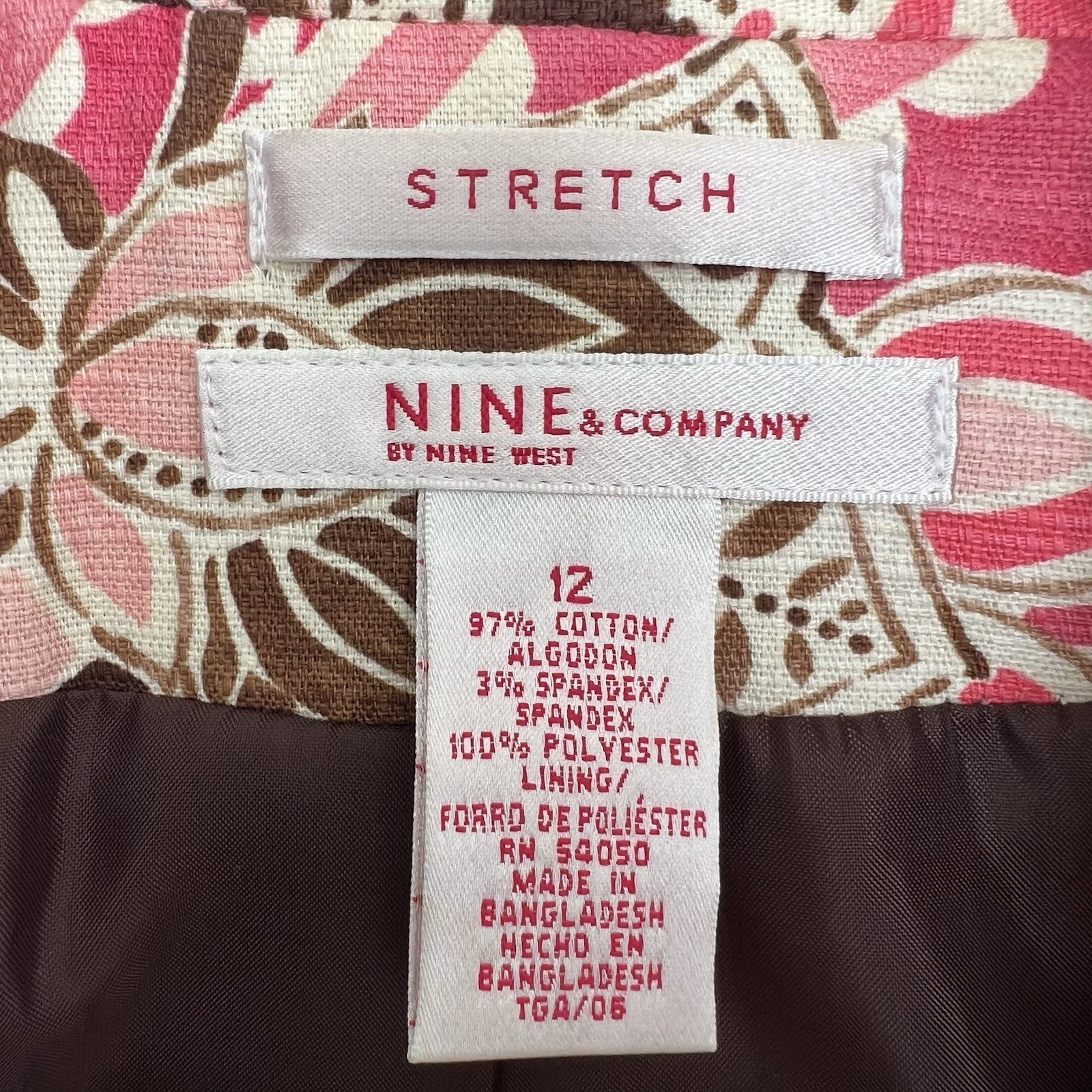 Nine West Vintage Blazer Womens Sz 12 1990s Cotton Cropped Floral Bolero Jacket