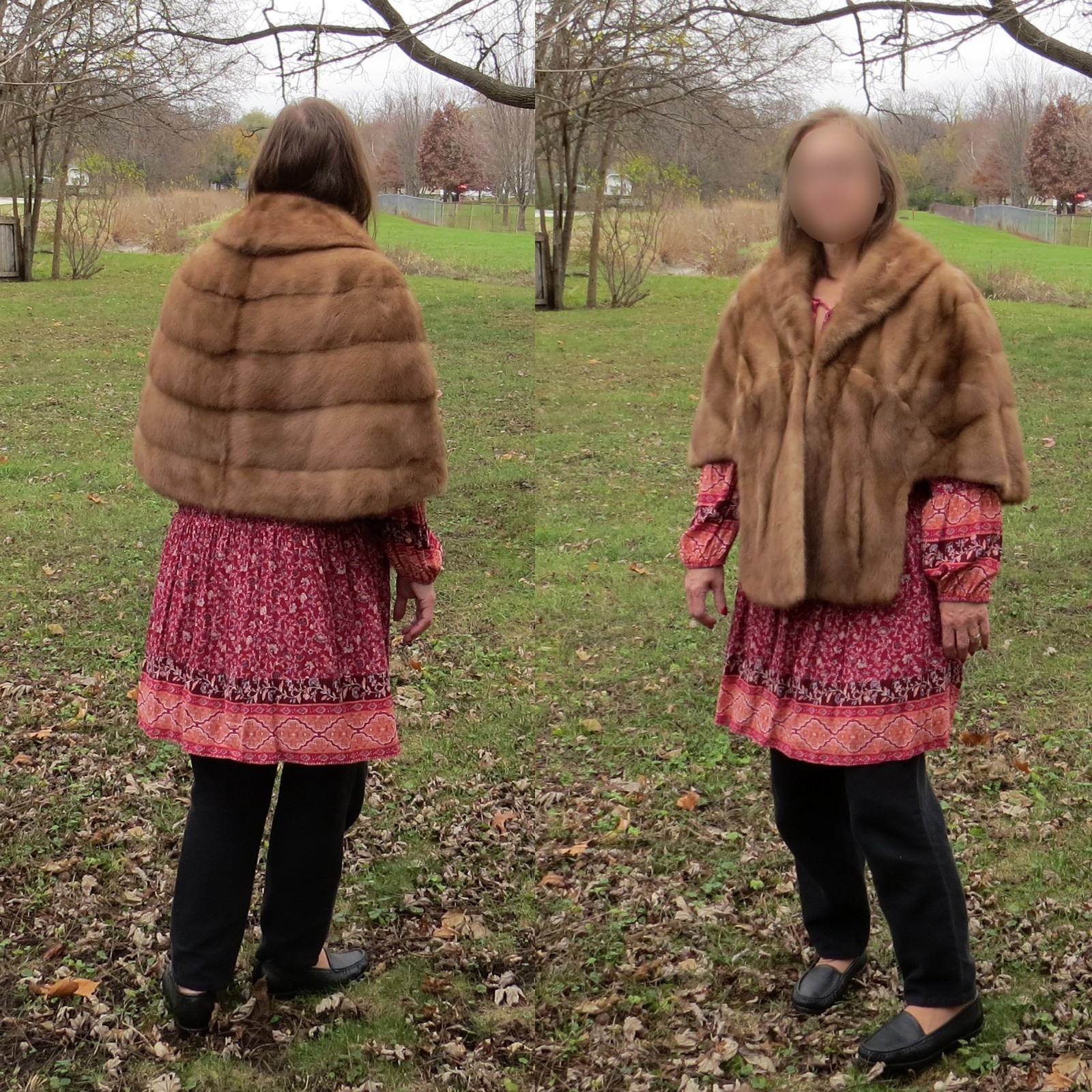 70’s Mink Stole Luxurious Autumn Haze Fully Lined Vintage from Cox’s Waco TX