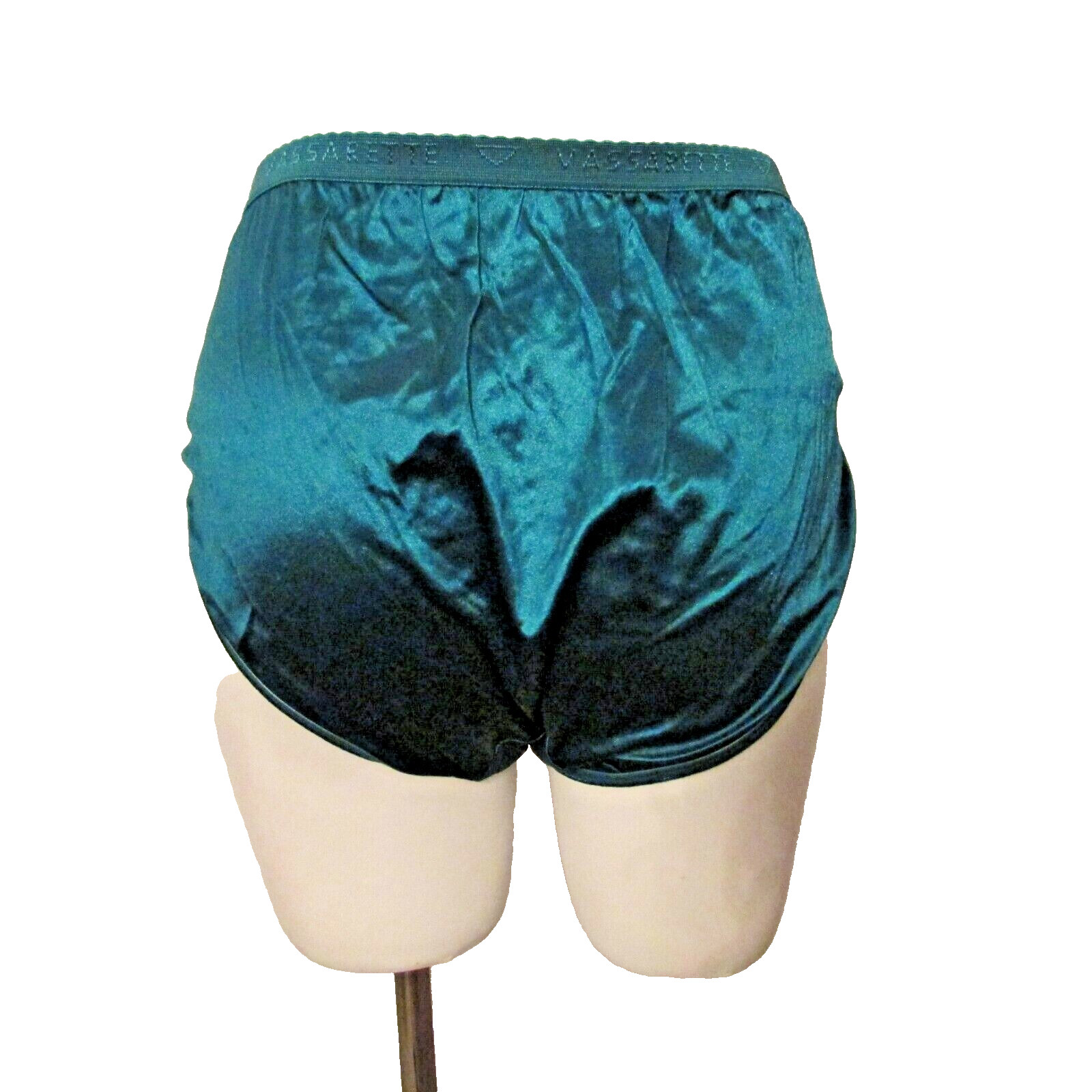 Vassarette Second Skin Satin Wide Thick Signature Waistband Hi Leg Brief Panty 6