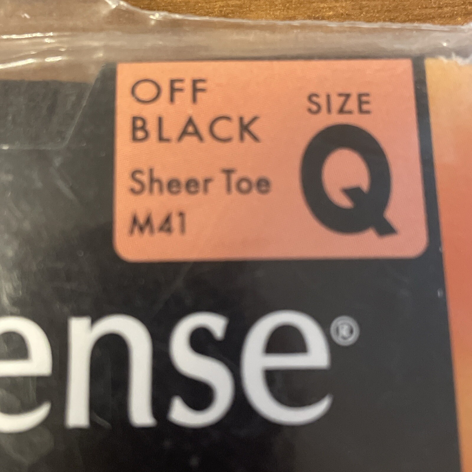 No Nonsense Sheer to Waist Pantyhose Vtg Sandalfoot OFF BLACK Size Queen M41