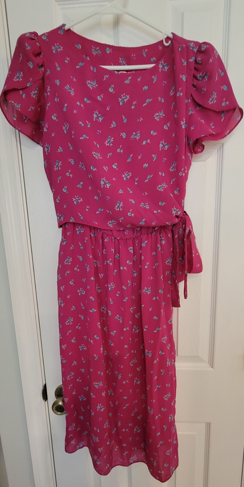 Vtg 80’s Alison Peters Women’s Midi Dress Sz S