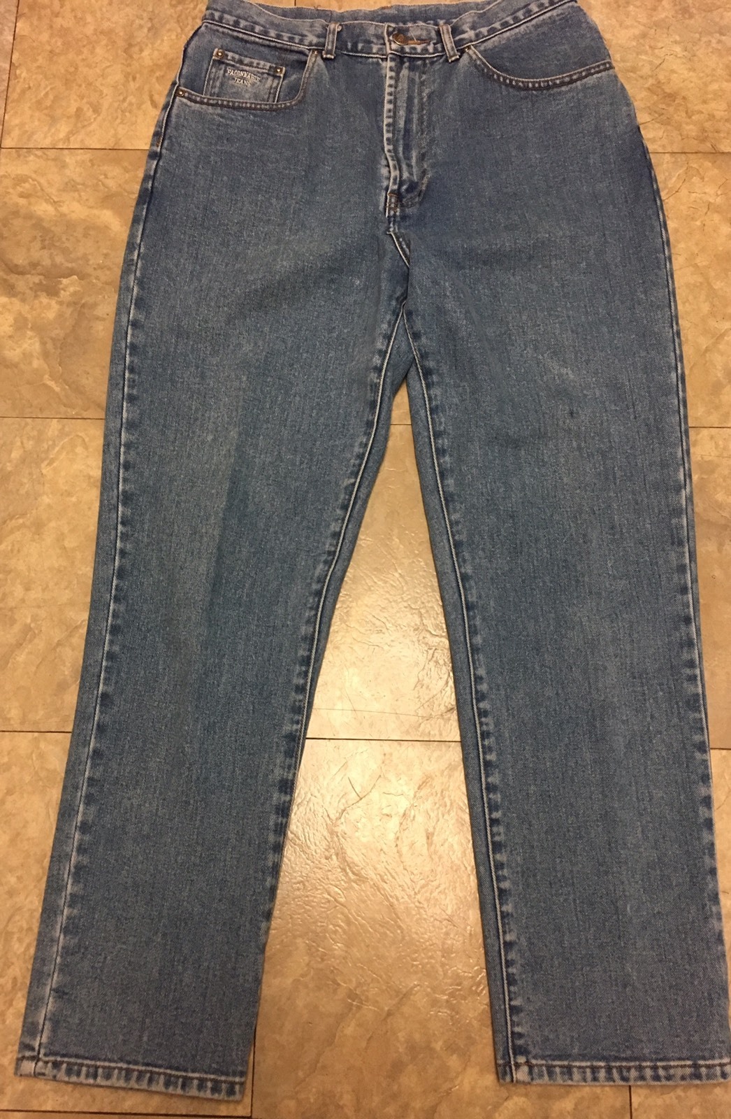 Vintage Faconnable Jeans High Waisted Mom Jeans Tapered Leg Size 14 33 in Waist