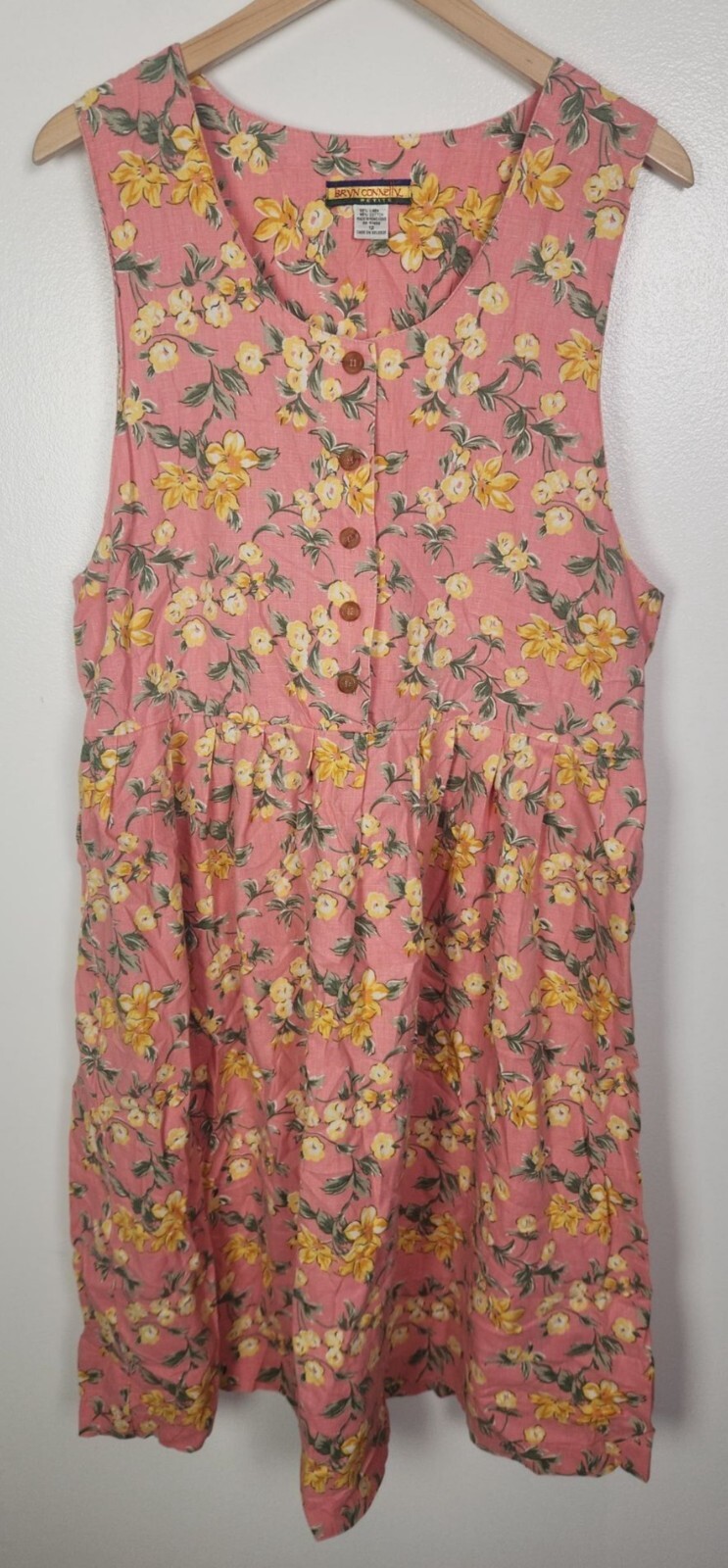 Bryn Connelly Women’s Sz. P12 Floral Tank Midi Linen Blend Dress