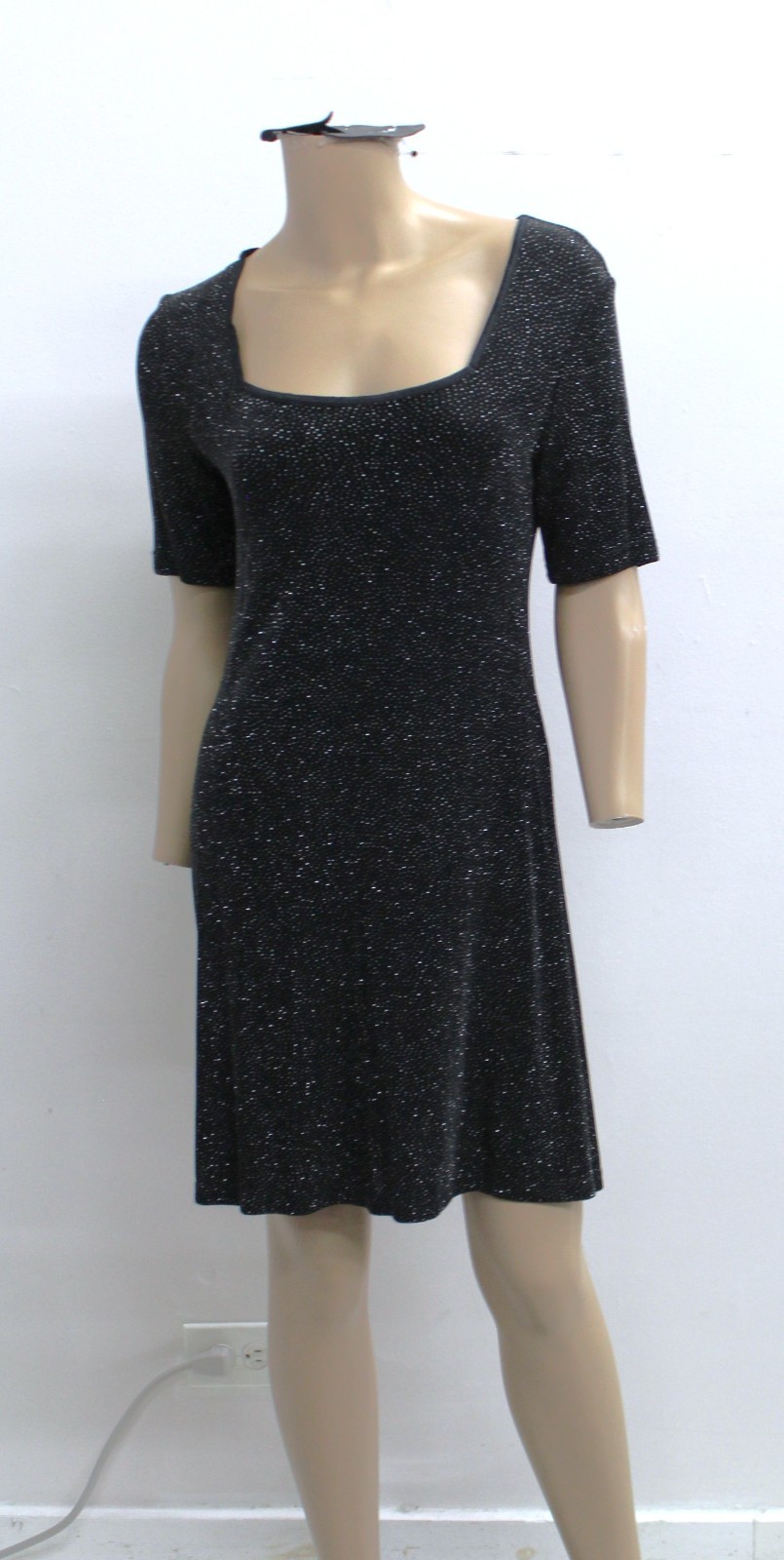 Ultra Dress Vintage Short Sleeve Sprakle Little Black Dress Size S