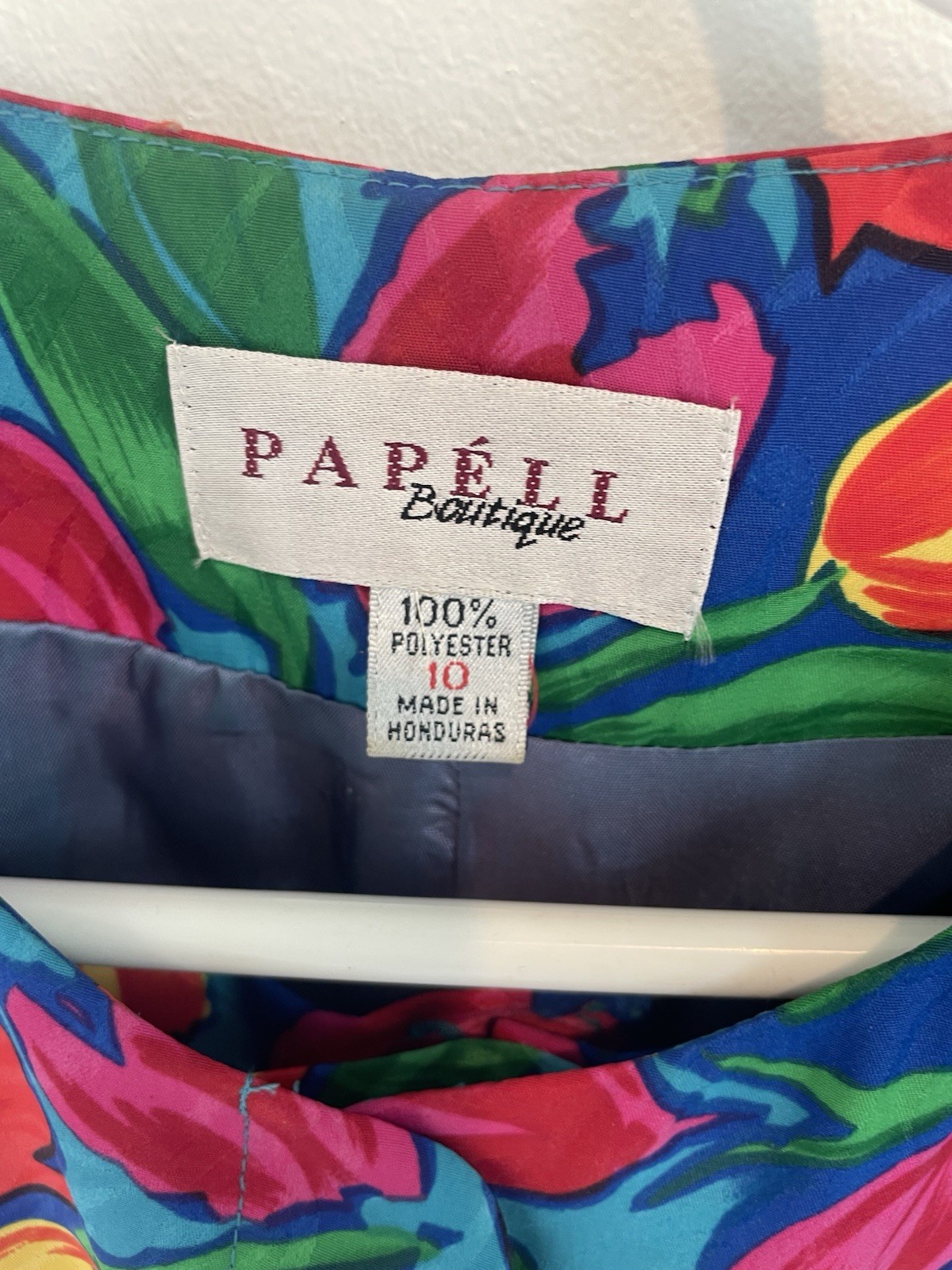Vintage Papell Boutique Floral Tulip Skirt Suit Set Summer Chic Sz 10 Midi Skirt