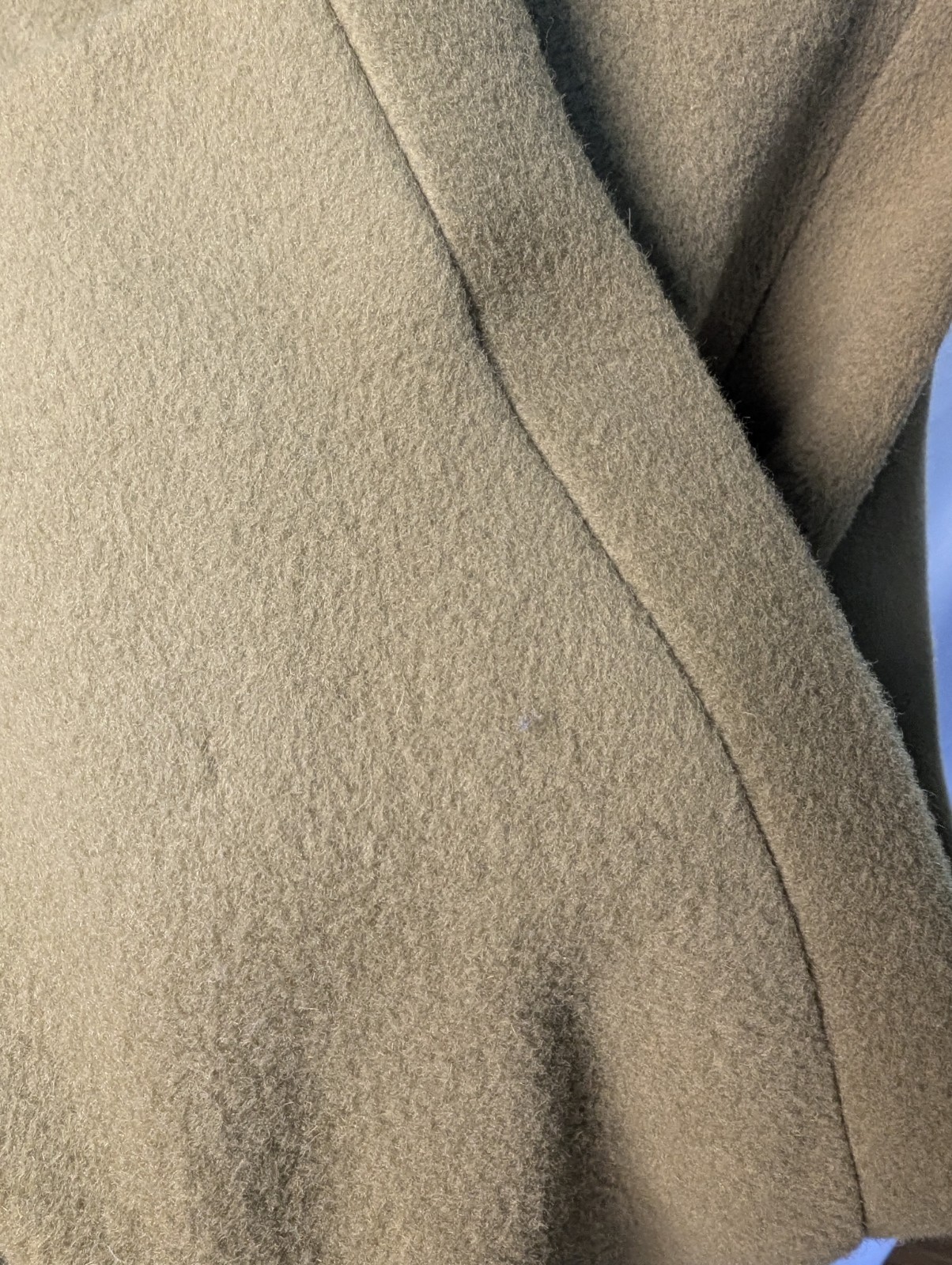 Vintage 100% Cashmere Car Coat Fern Jade Green Size 12-14 Large NOTES!
