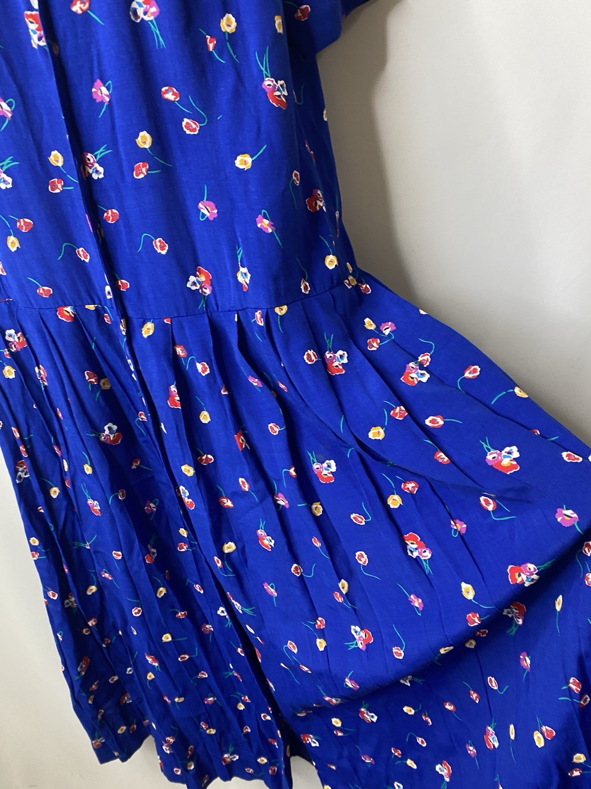 Vintage 80s Sailor Collar Dress Size 10 Cottagecore Nautical Dainty Patriotic